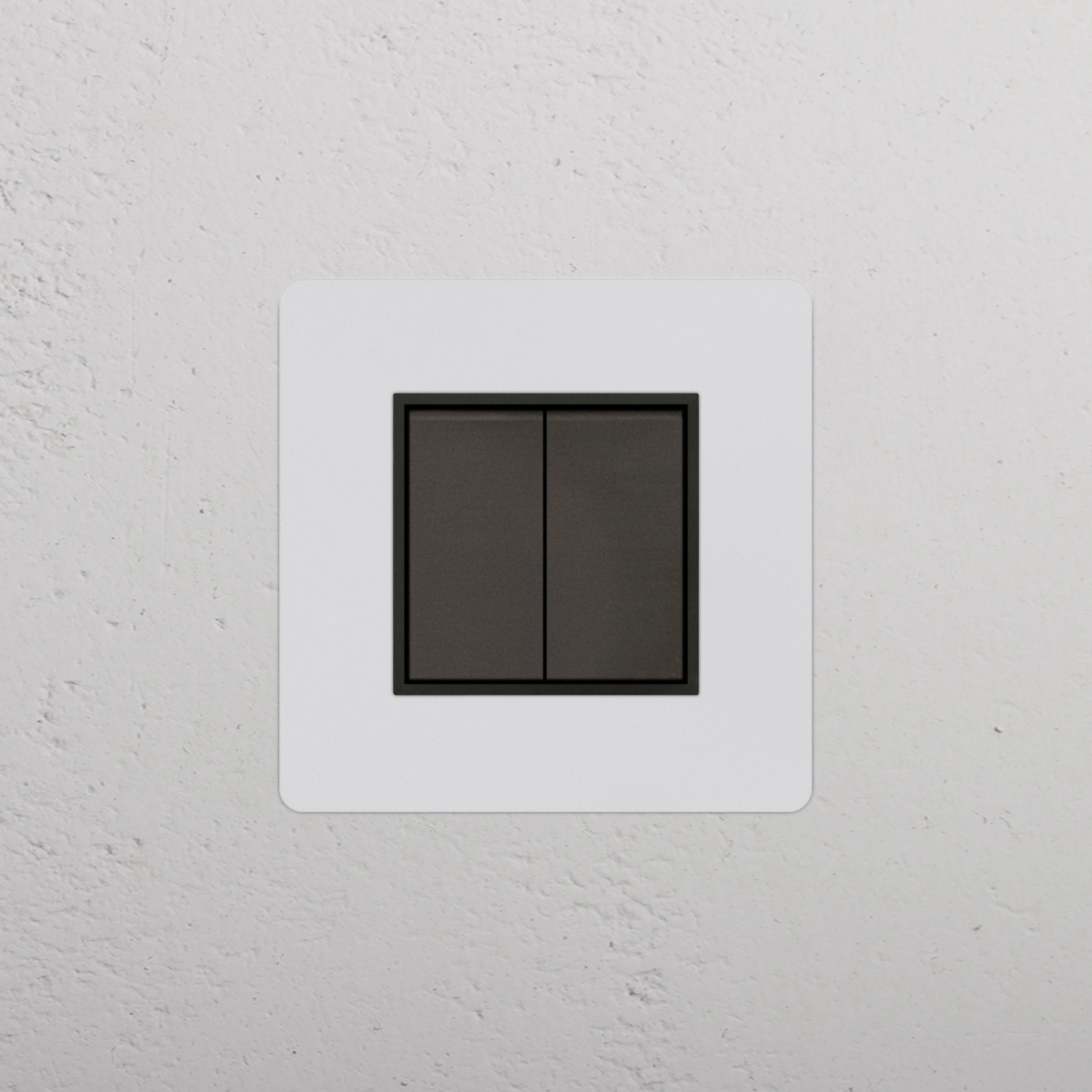 Kew Single 2x Retractive Rocker Switch - Paintable Bronze | Black - Image 2
