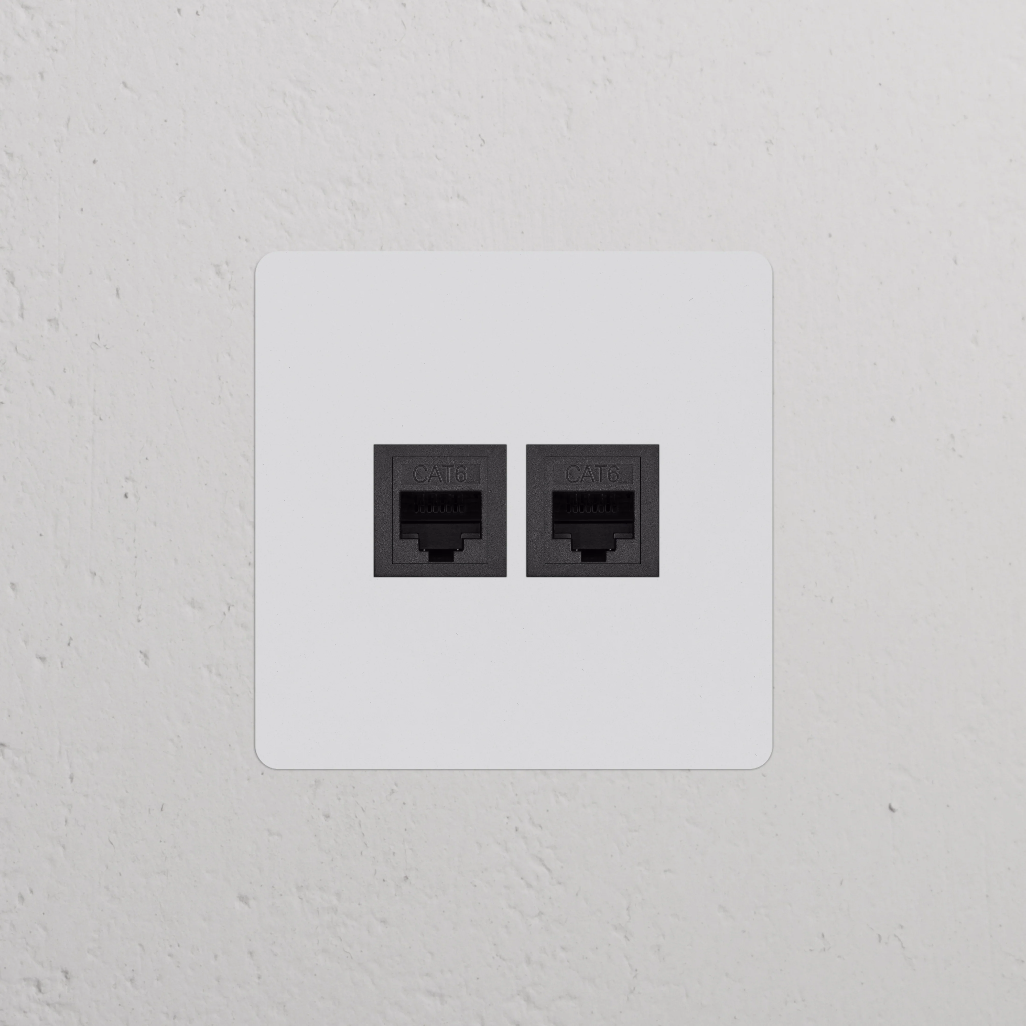 Kew Single 2x RJ45 Socket - Paintable | Black - Image 2