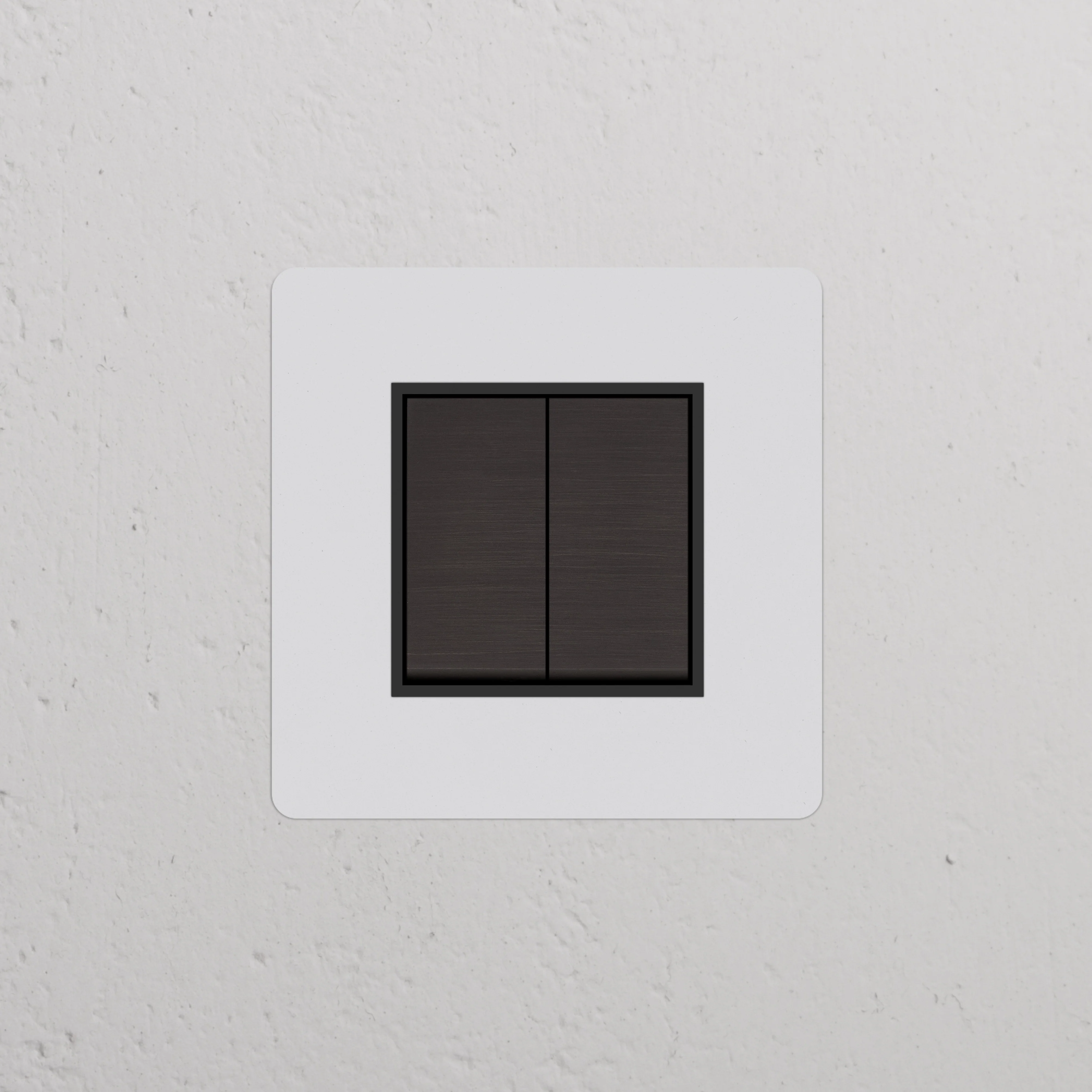 Kew Single 2x Rocker Switch - Paintable Bronze | Black - Image 2