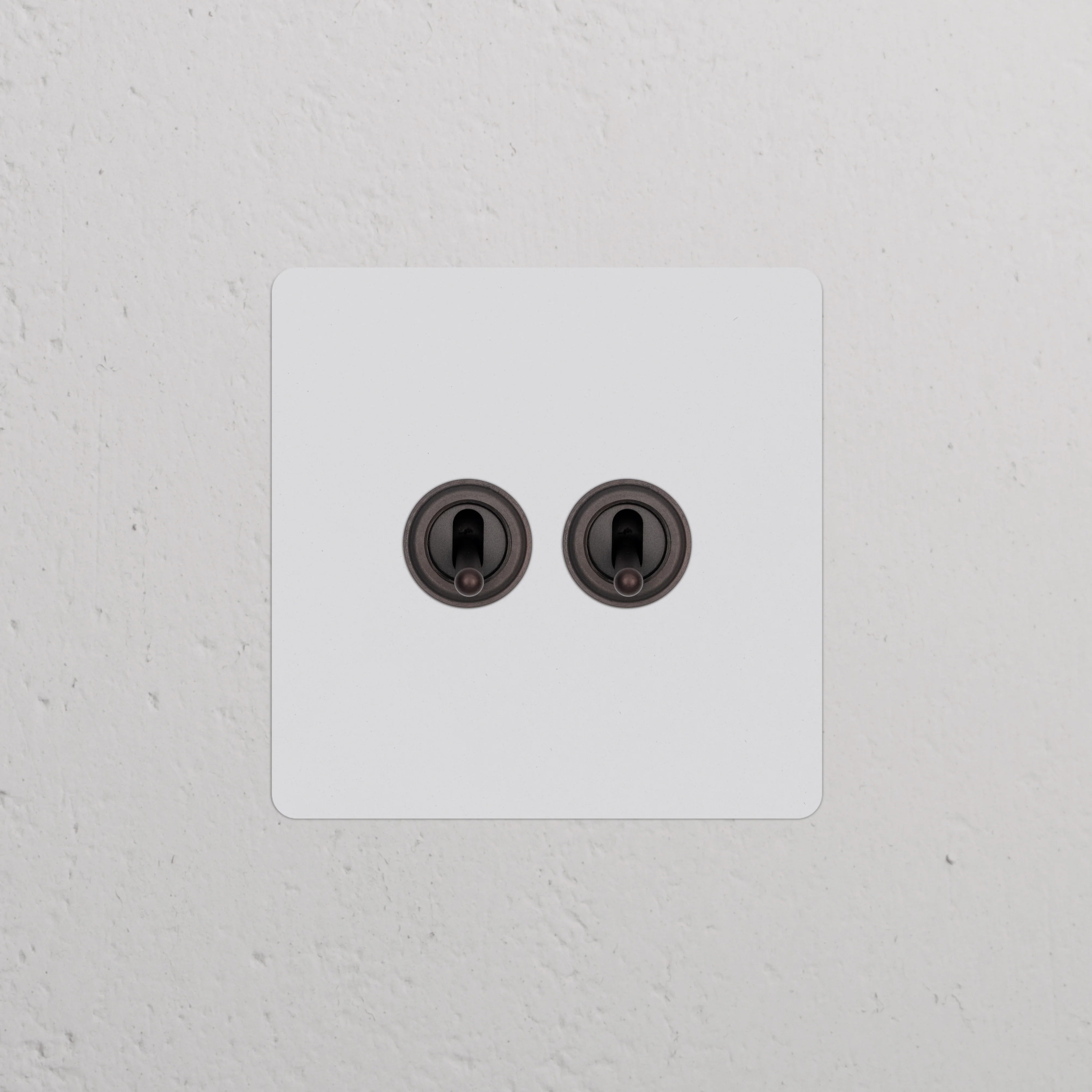 Kew Single 2x Toggle Switch - Paintable Bronze - Image 2