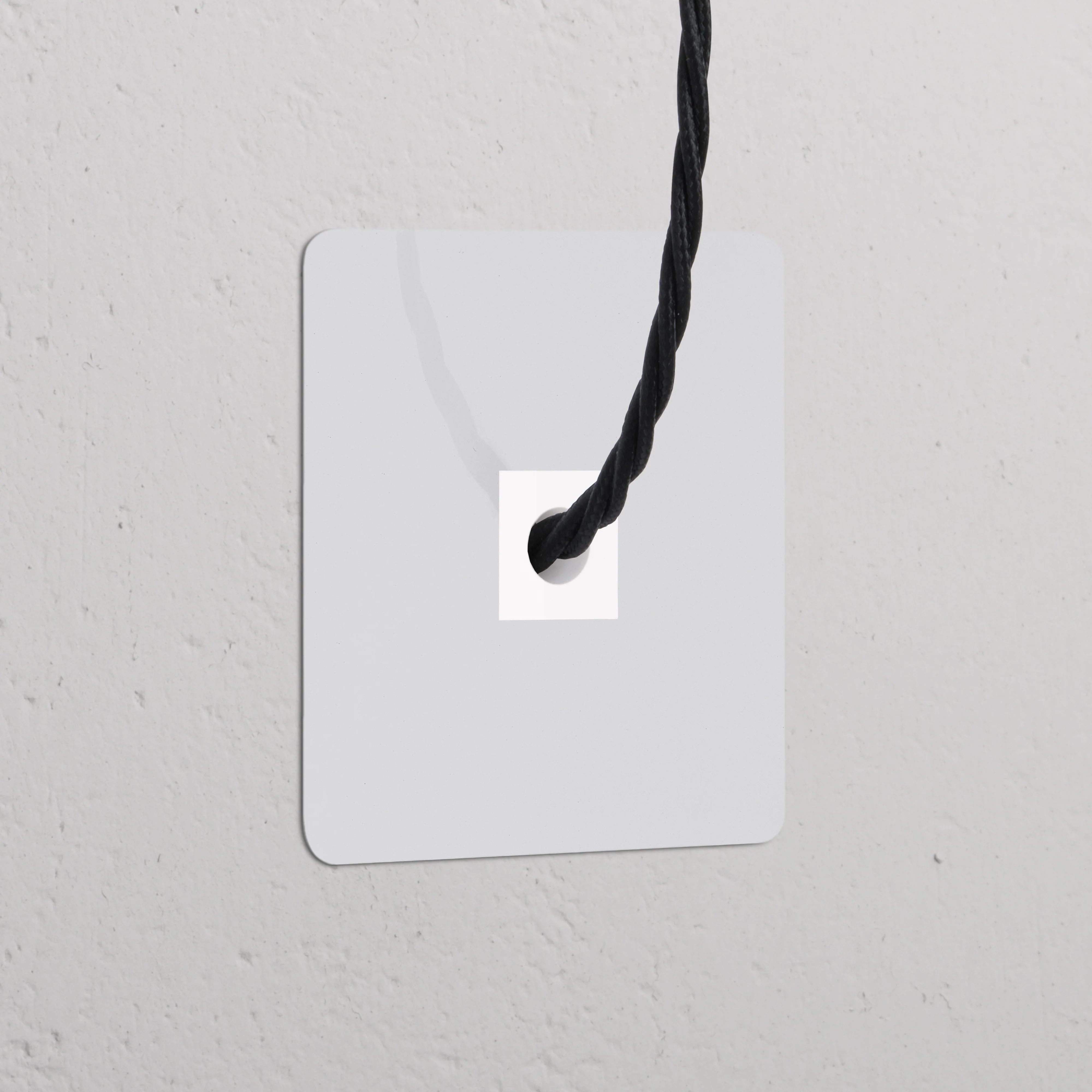 Kew Single Cable Outlet - Paintable | White
