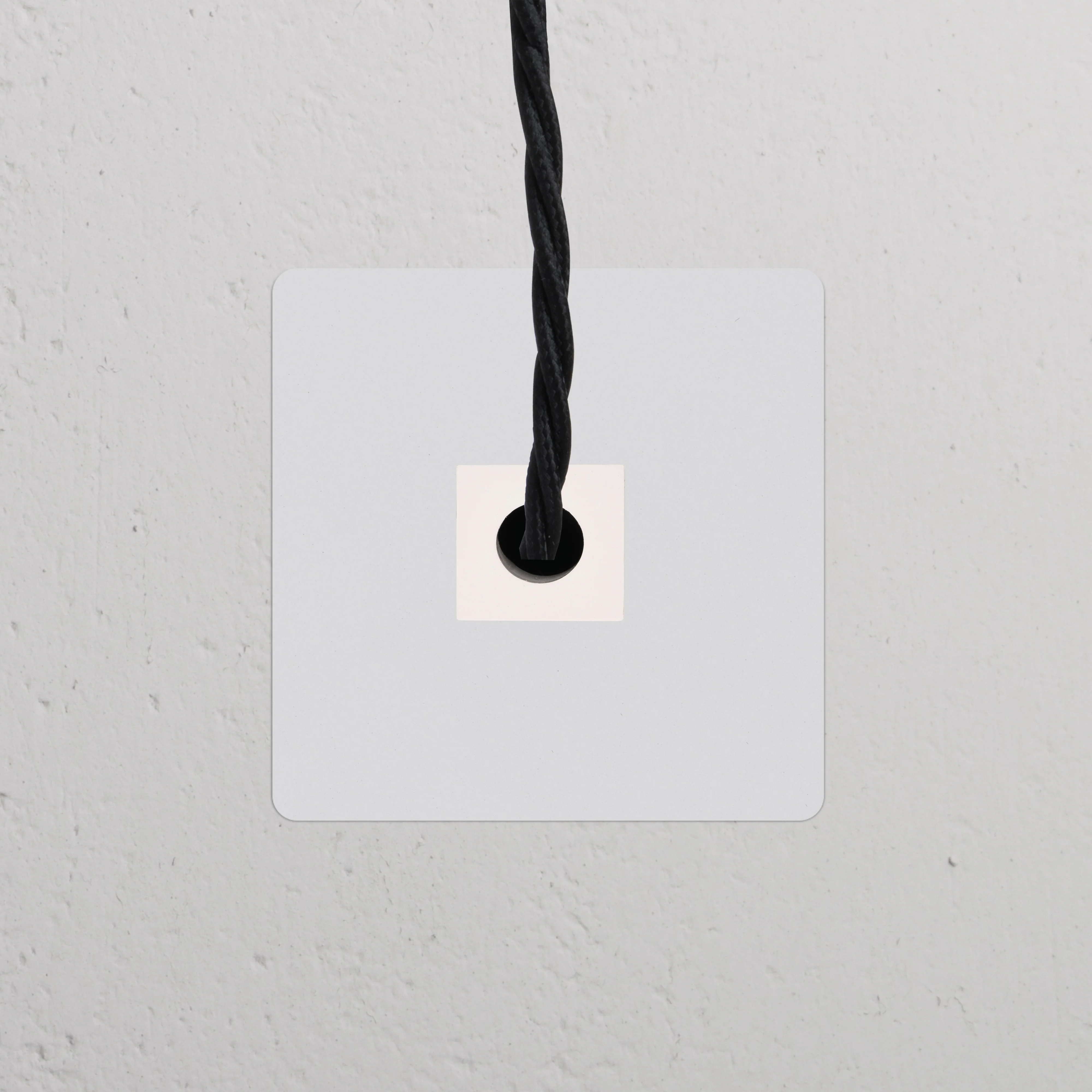 Kew Single Cable Outlet - Paintable | White - Image 2