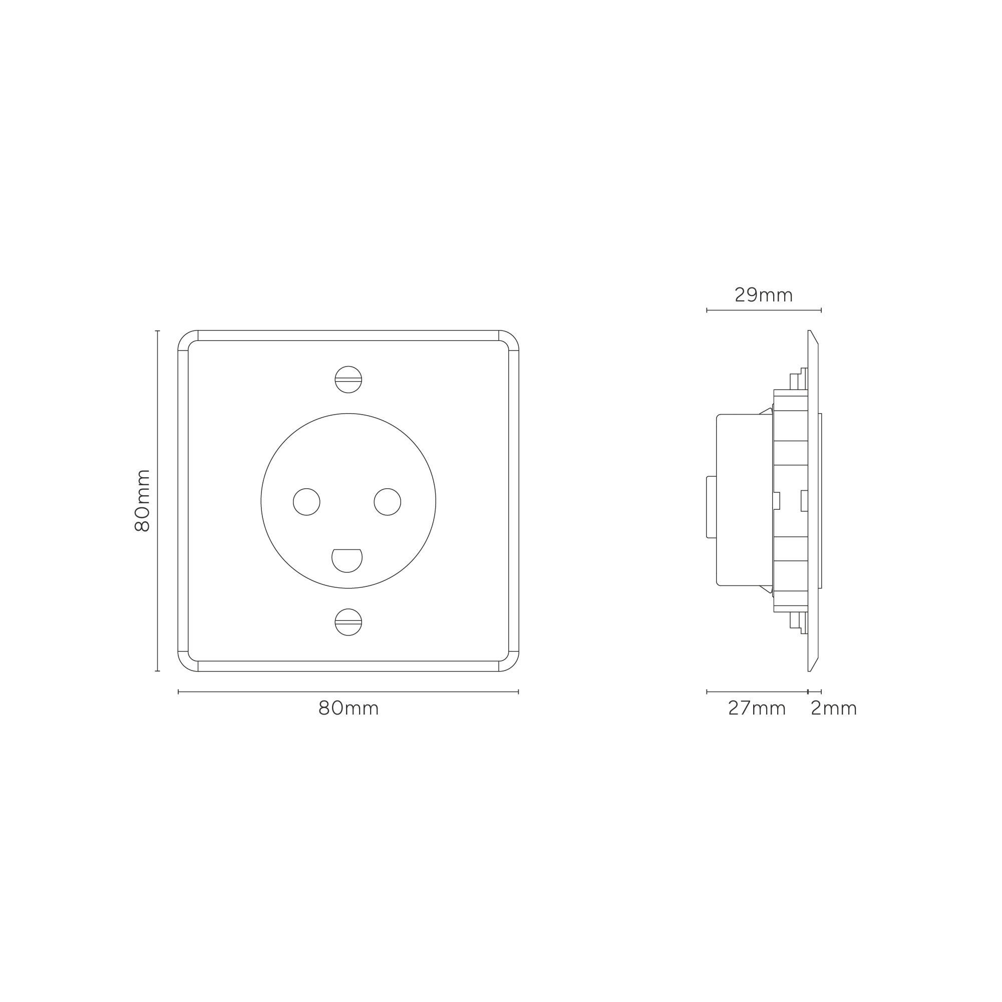 Kew Single Danish Type K Socket - Clear | Black - Image 4