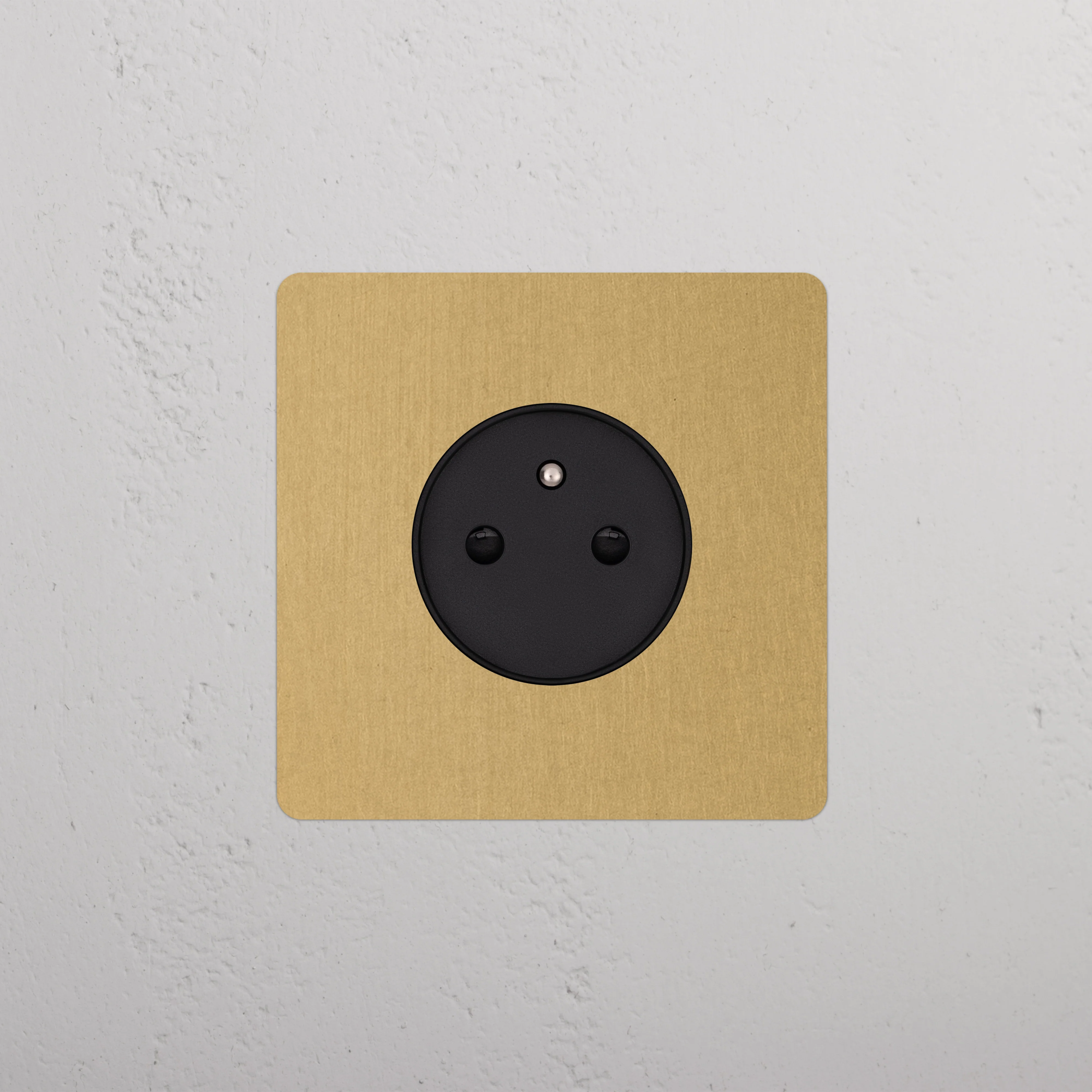 Kew Single French/Belgian Type E Socket - Antique Brass | Black - Image 2