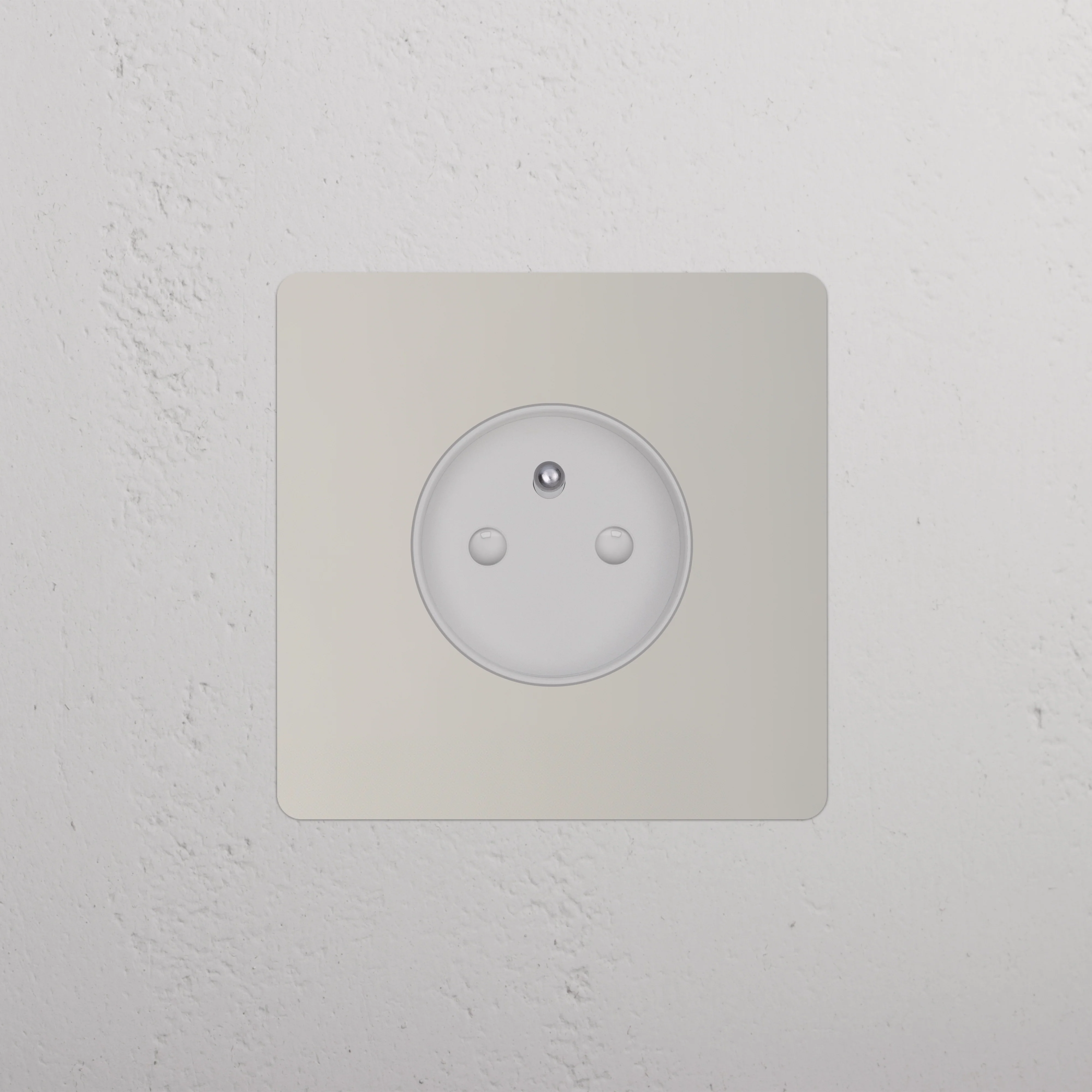 Kew Single French/Belgian Type E Socket - Polished Nickel | White - Image 2