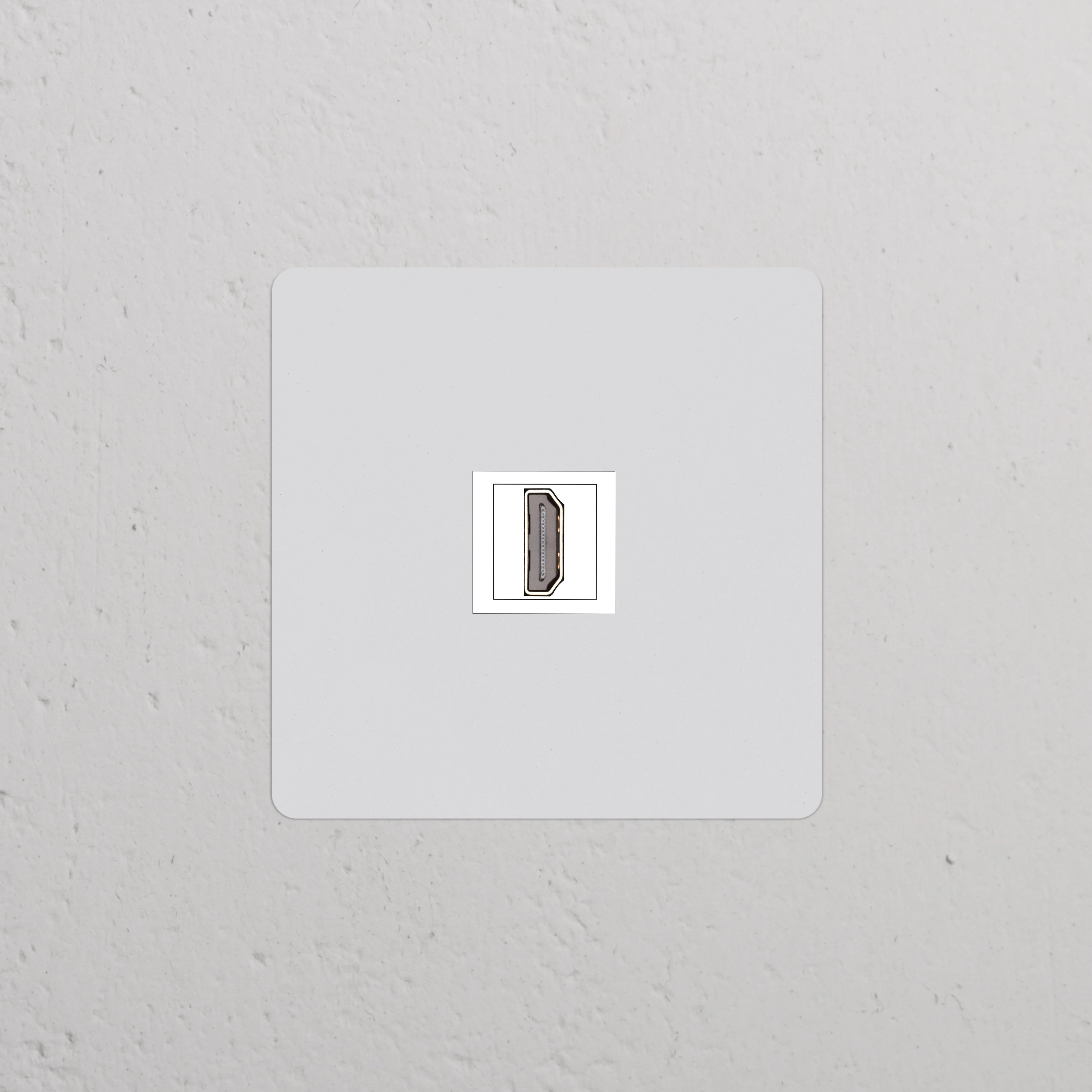 Kew Single HDMI Socket - Paintable | White - Image 2