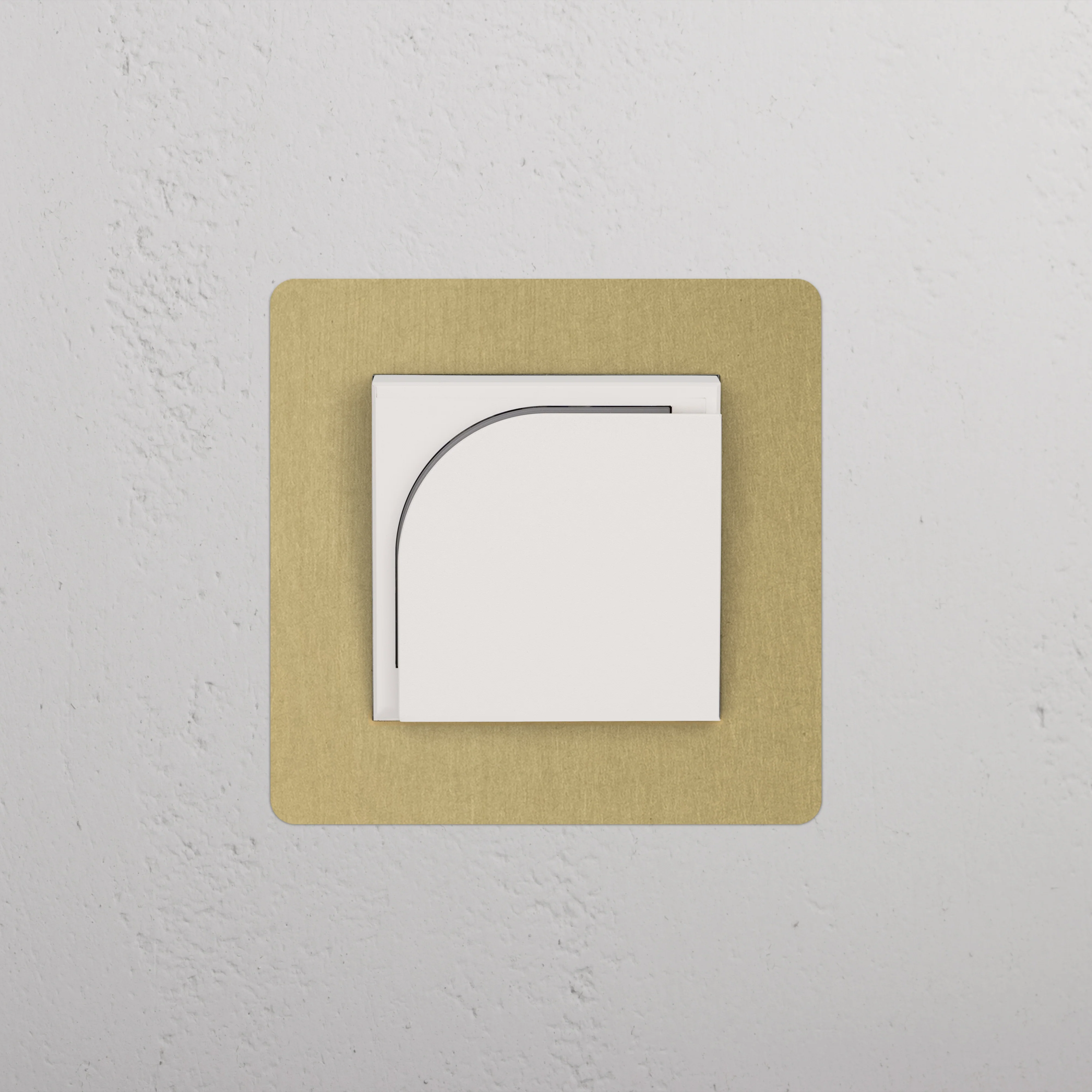 Kew Single Hotel Key Card Switch - Antique Brass | White - Image 2