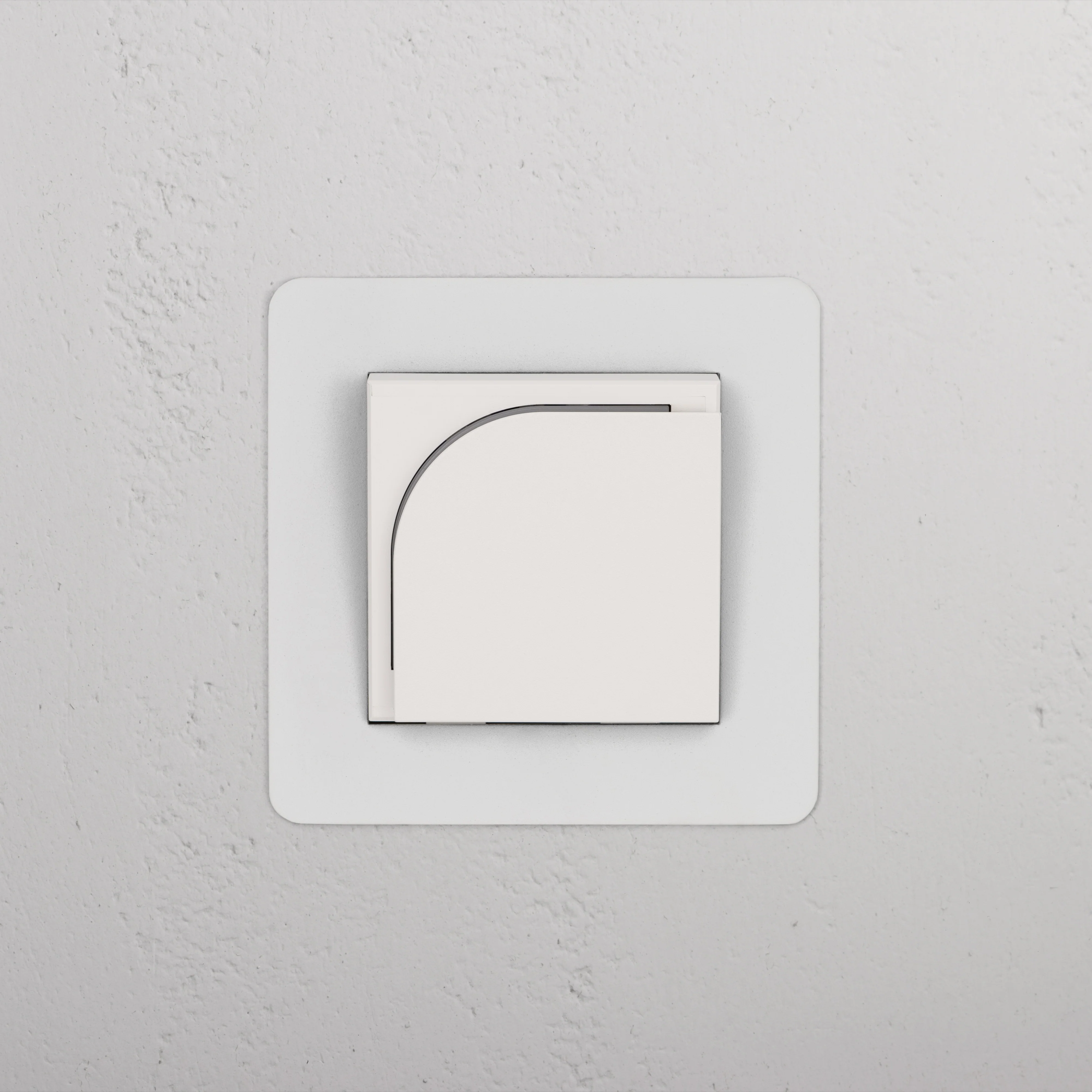 Kew Single Hotel Key Card Switch - Paintable | White - Image 2