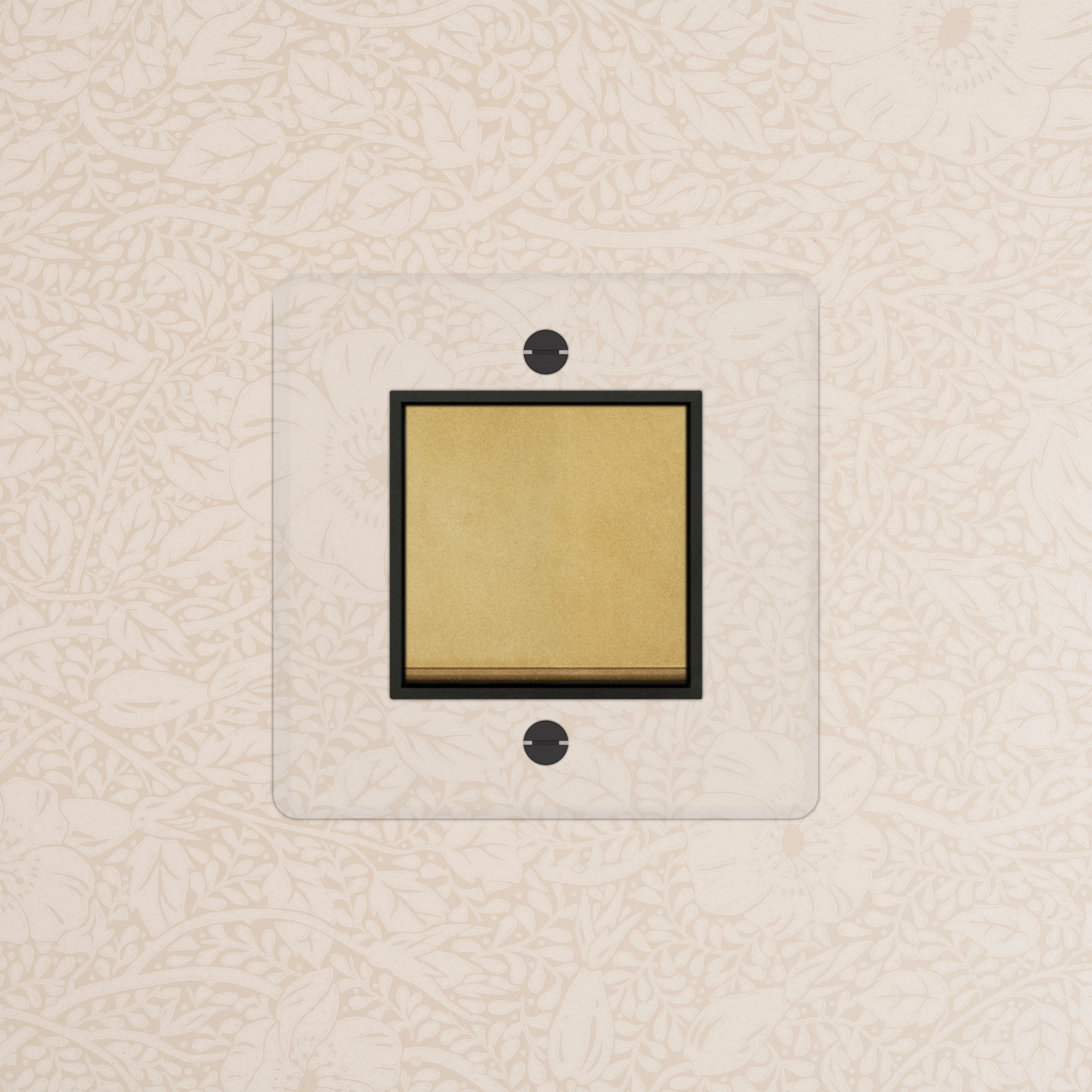 Kew Single Intermediate Rocker Switch - Clear Antique Brass | Black - Image 2