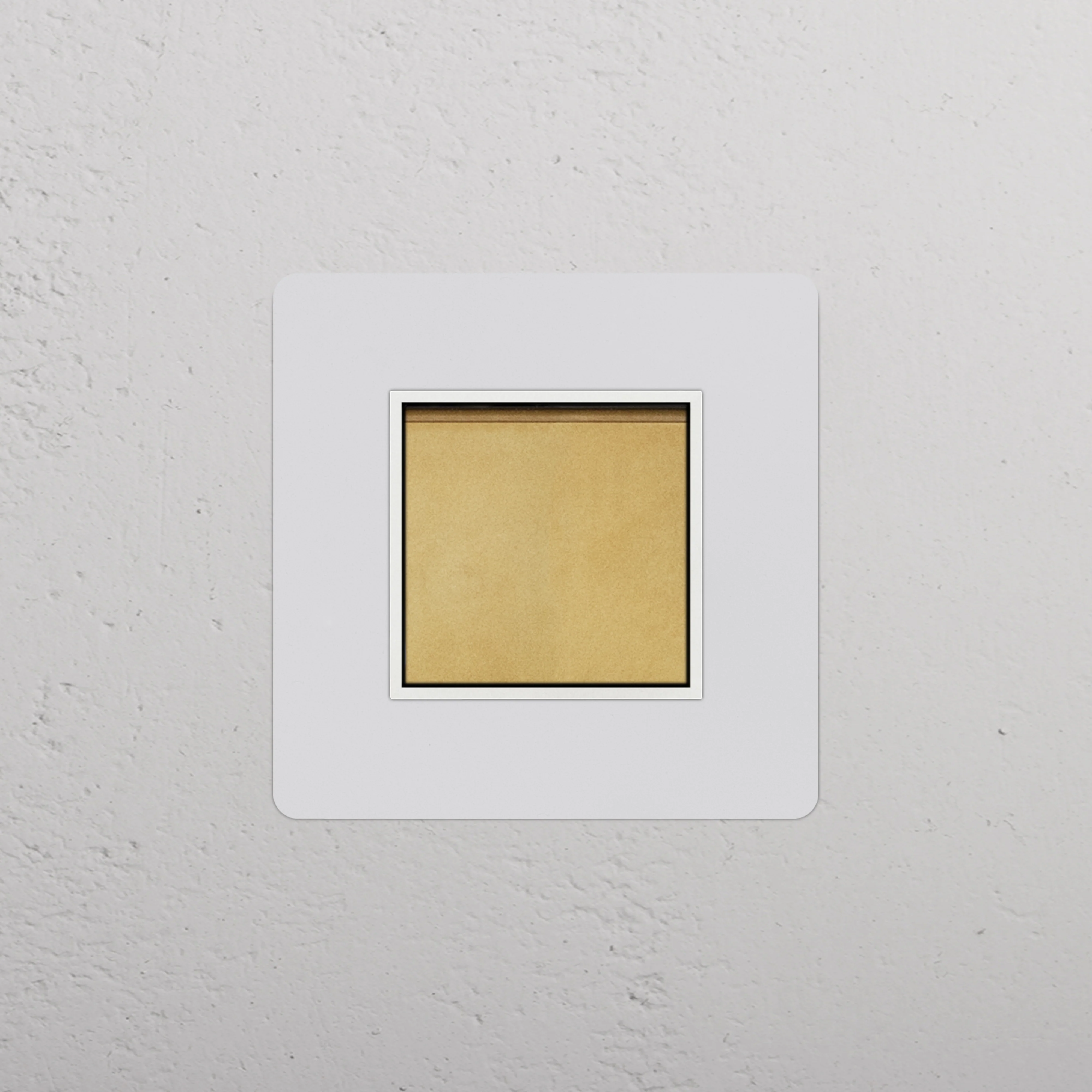 Kew Single Retractive Rocker Switch - Paintable Antique Brass | White - Image 2