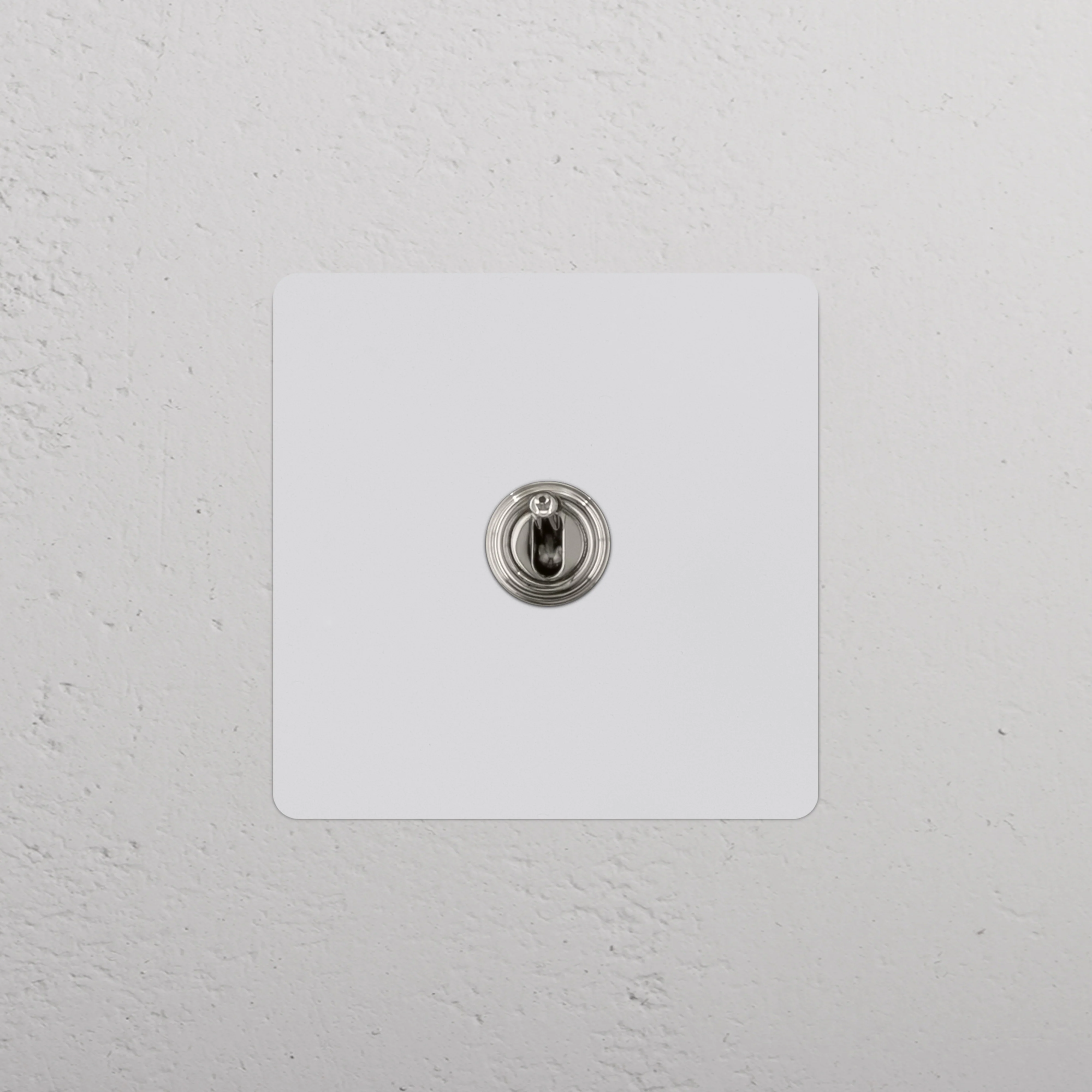 Kew Single Retractive Toggle Switch - Paintable Polished Nickel - Image 2