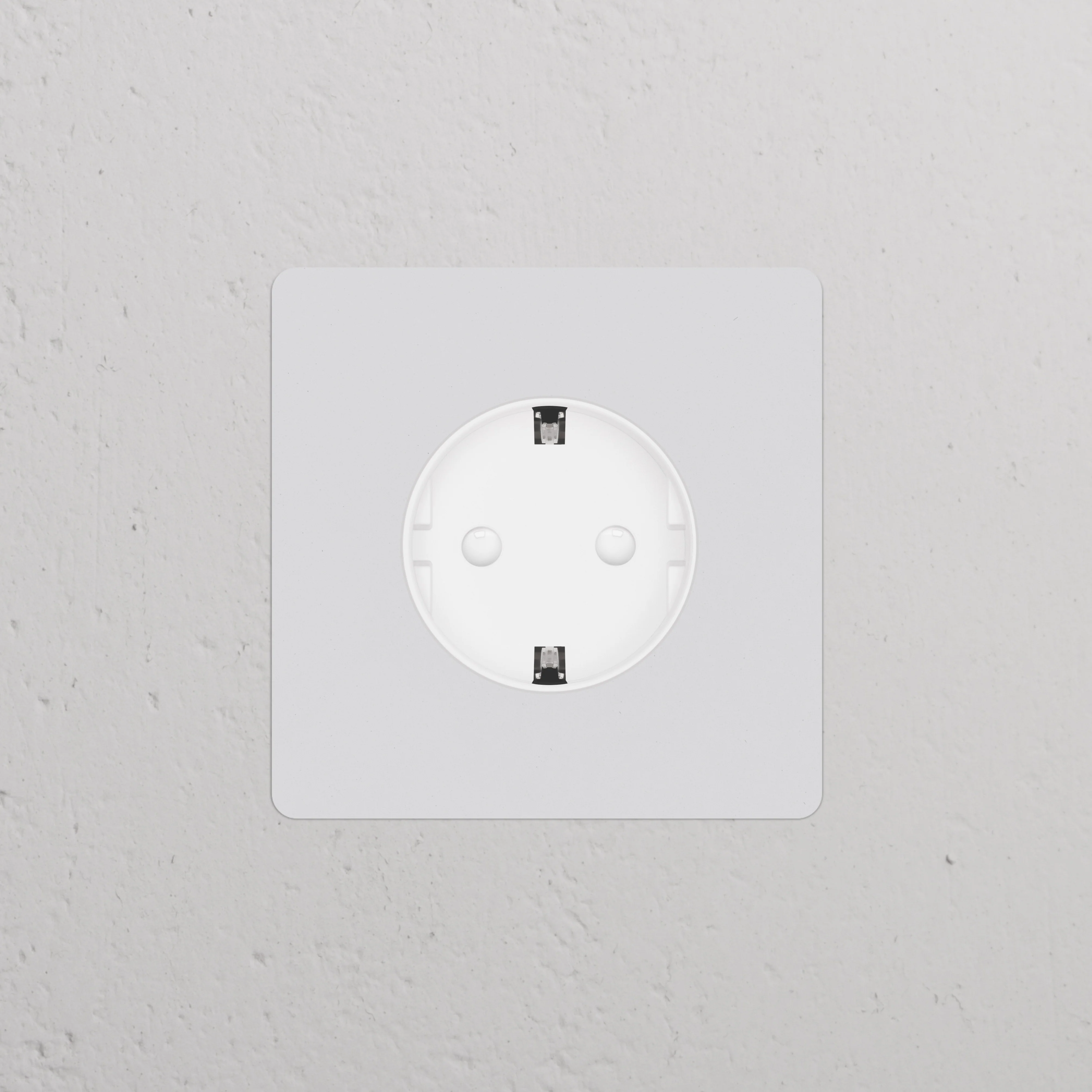 Kew Single Schuko Type F Socket - Paintable | White - Image 2