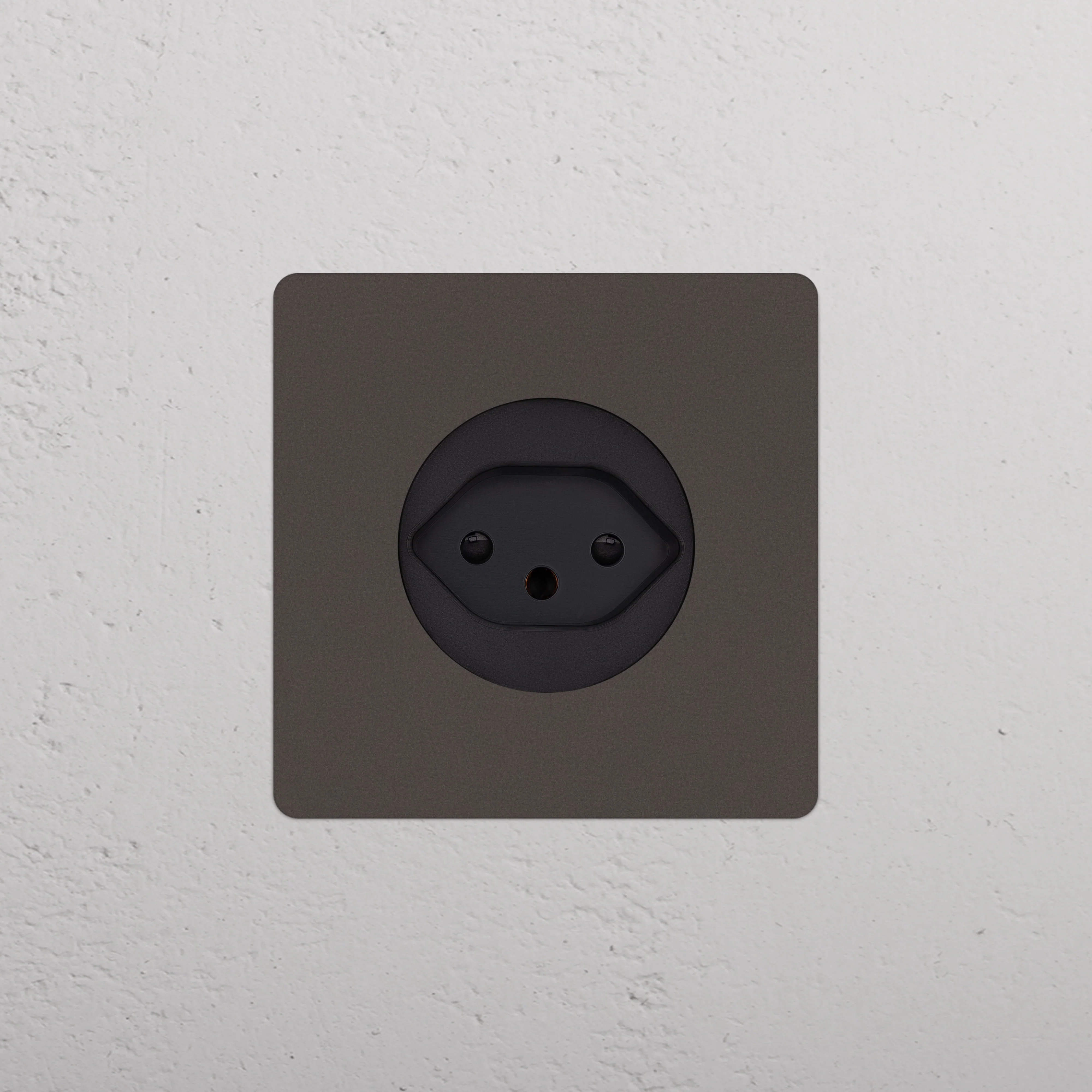 Kew Single Swiss Type J Socket - Bronze | Black - Image 2