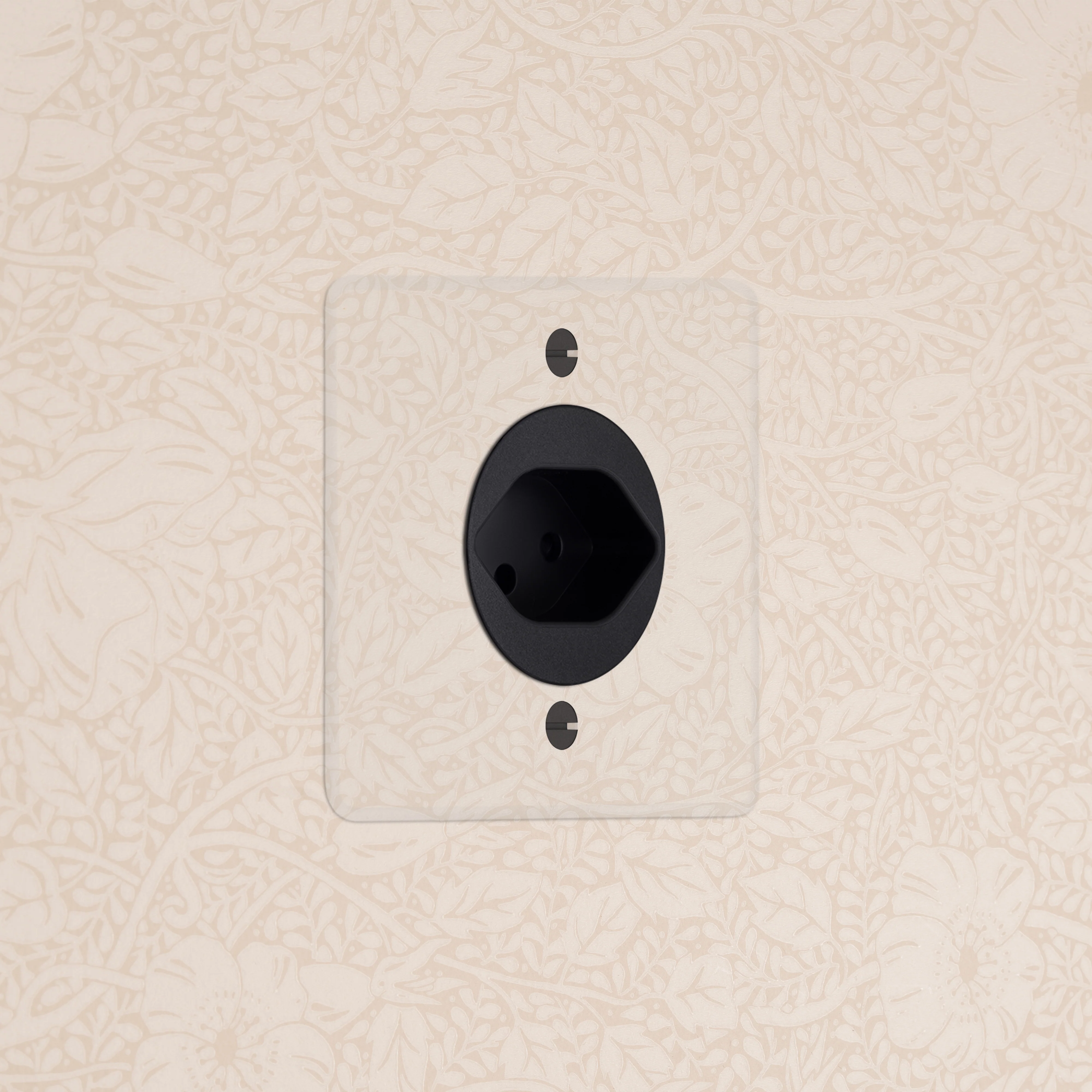 Kew Single Swiss Type J Socket - Clear | Black