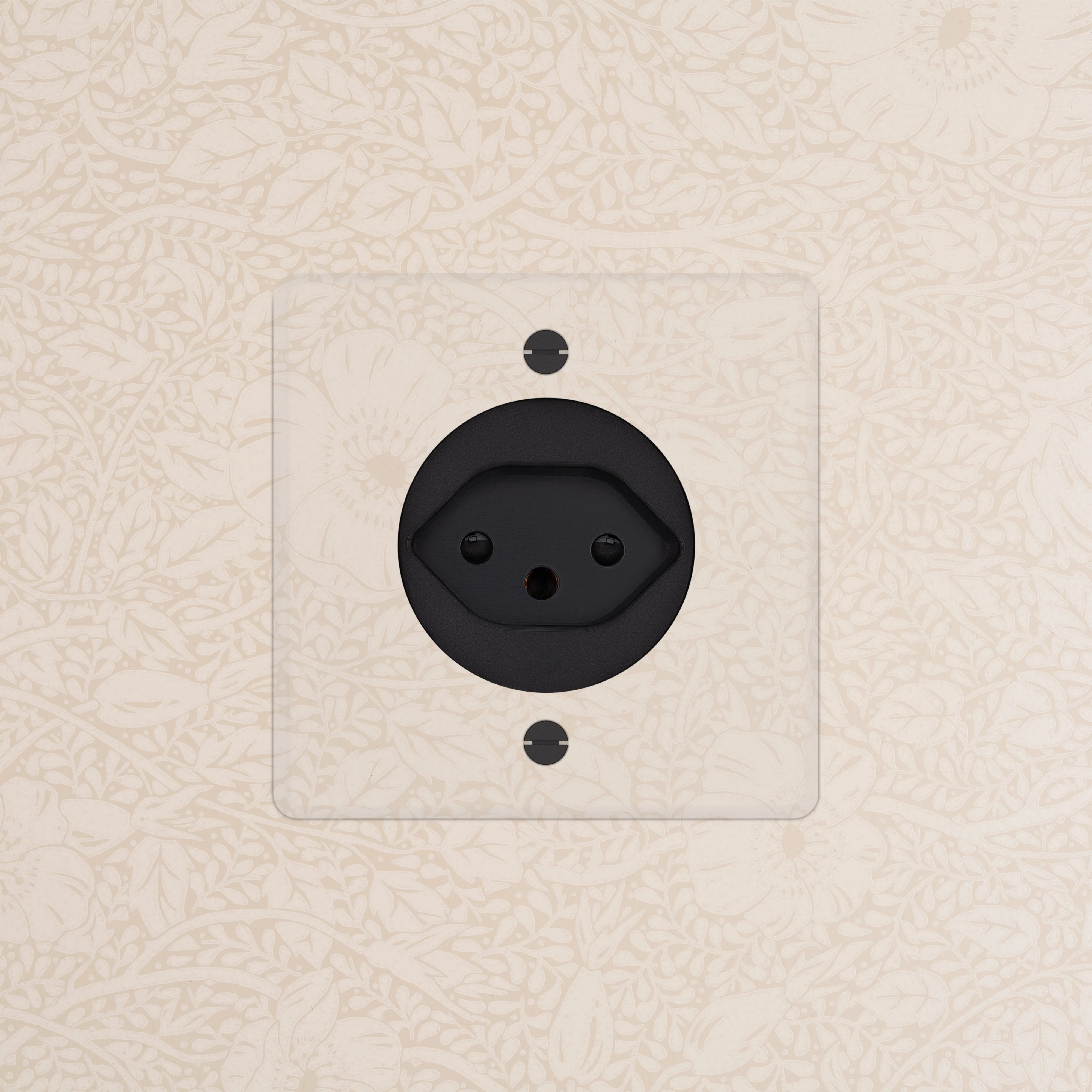 Kew Single Swiss Type J Socket - Clear | Black - Image 2