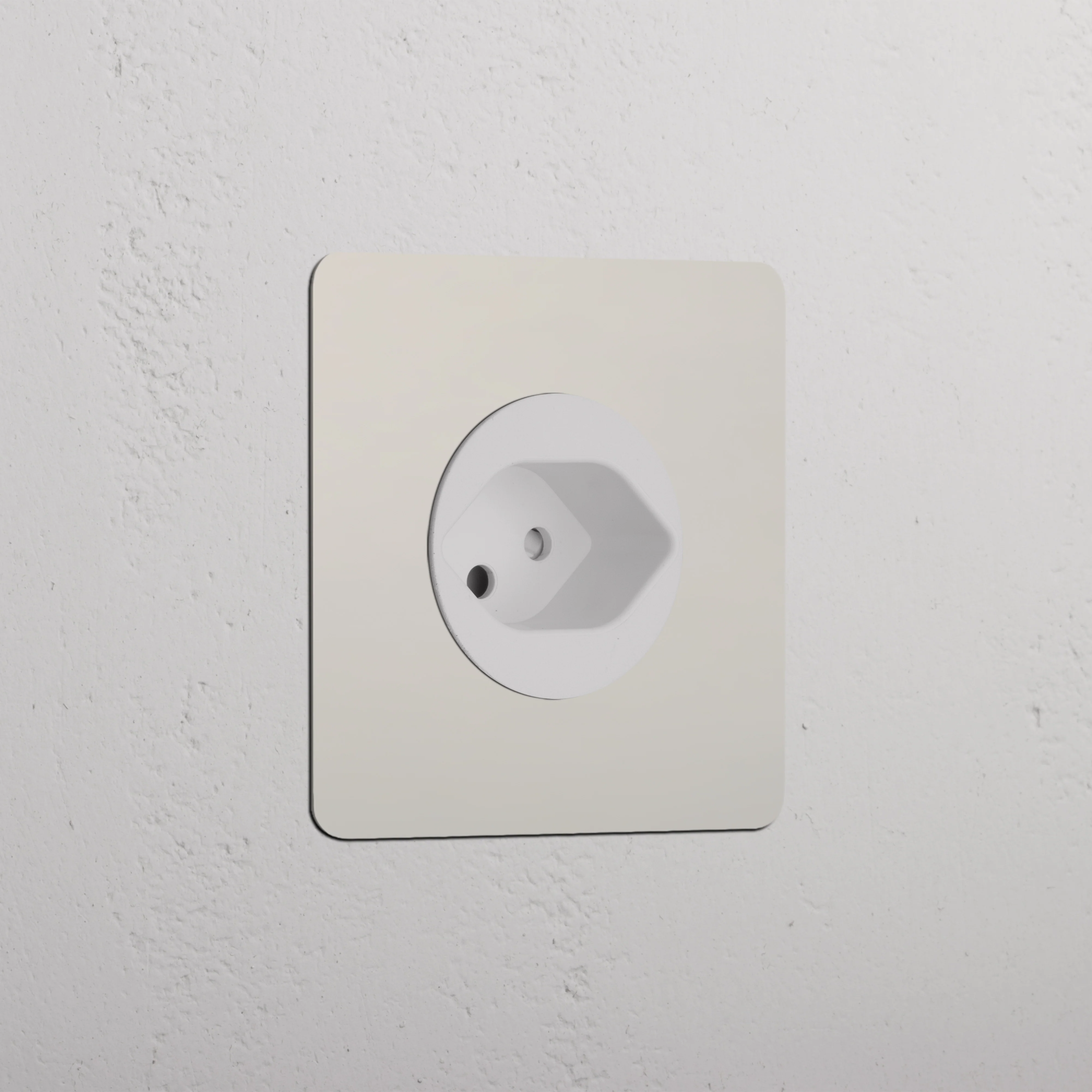 Kew Single Swiss Type J Socket - Polished Nickel | White