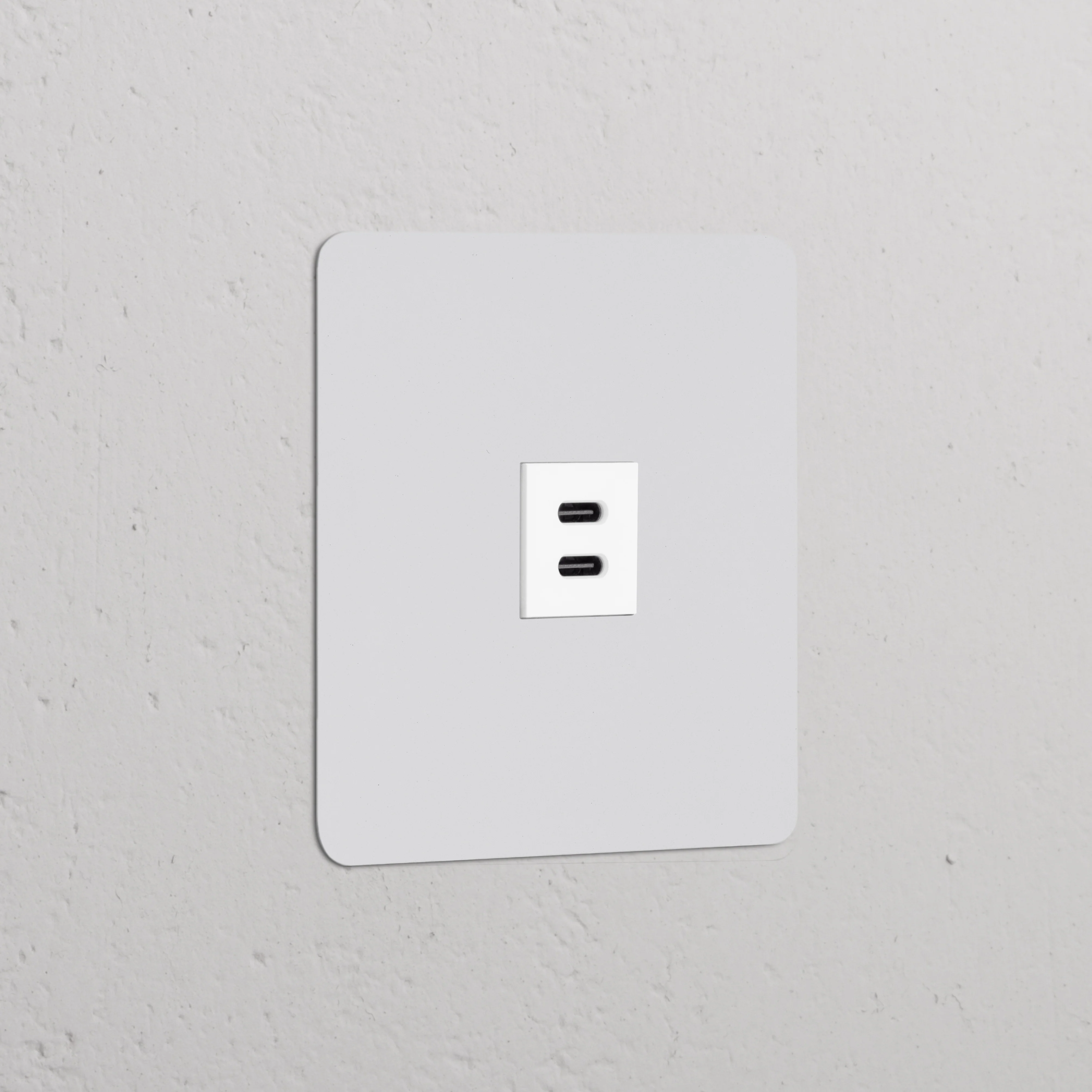Kew Single USB-C 30W Socket - Paintable | White