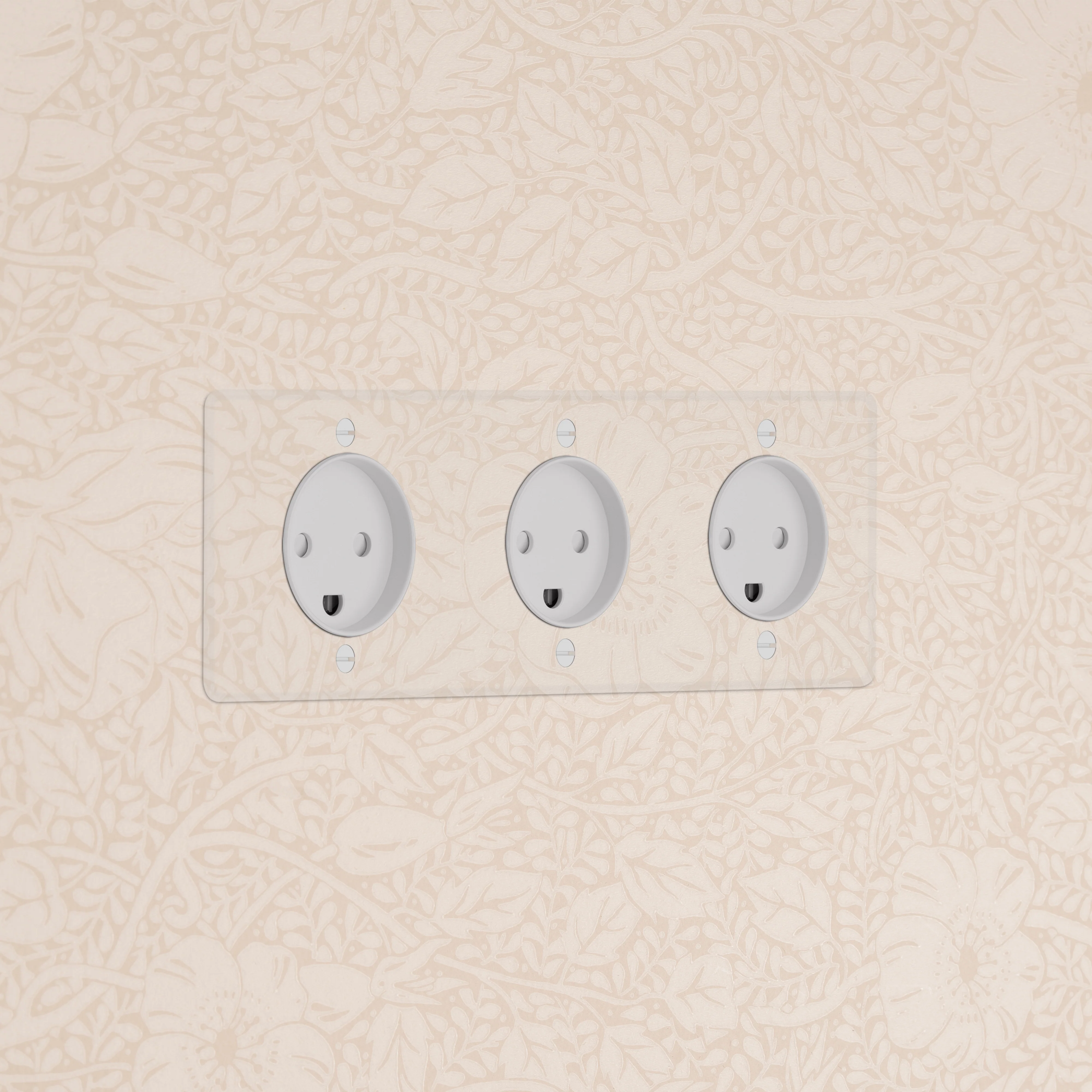 Kew Triple 3x Danish Type K Socket - Clear | White
