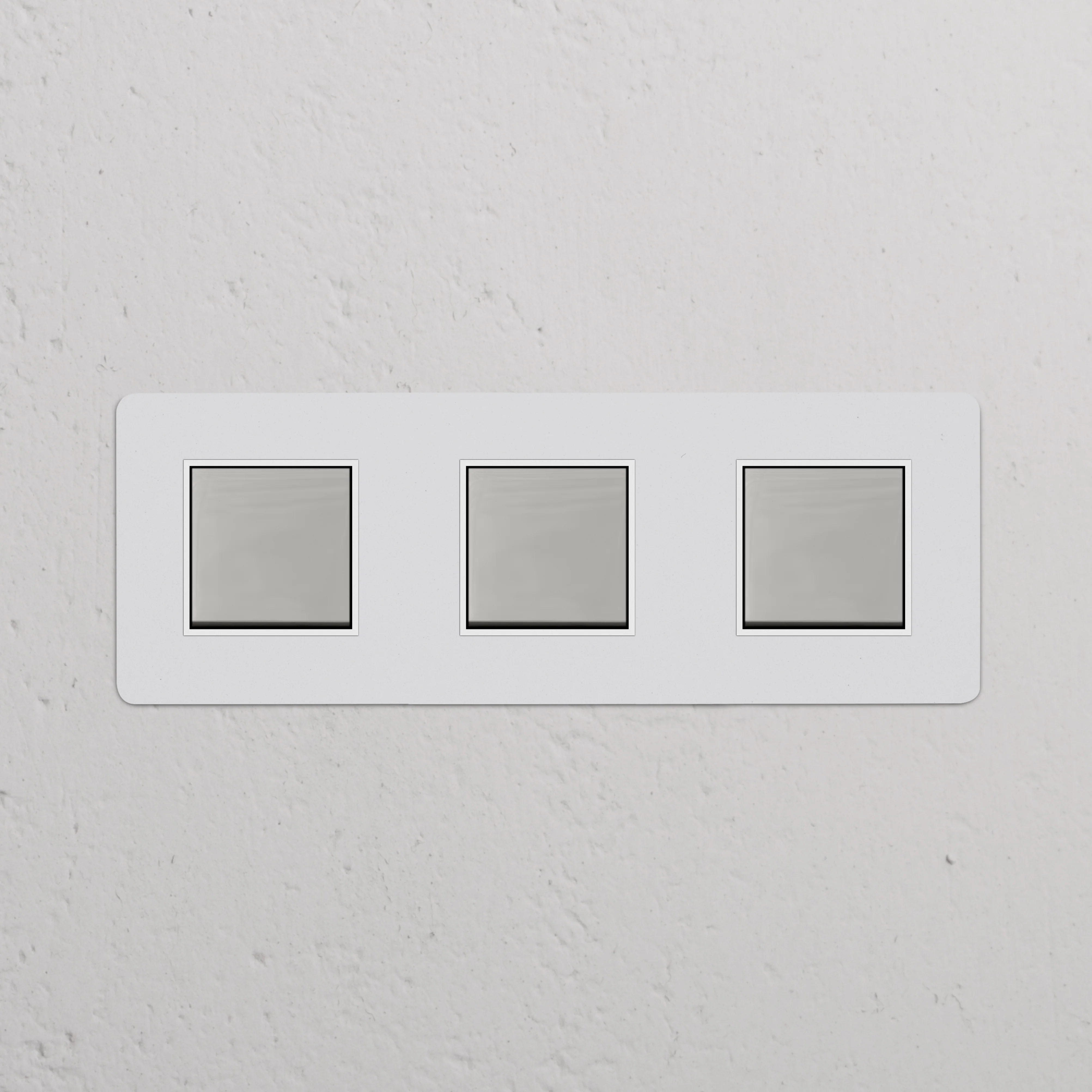 Kew Triple 3x Rocker Switch - Paintable Polished Nickel | White - Image 2