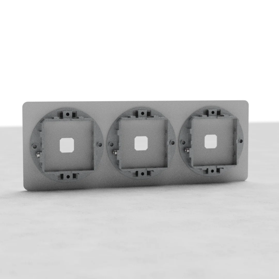 Kew Triple 3x Switch Plate - Paintable - Image 2