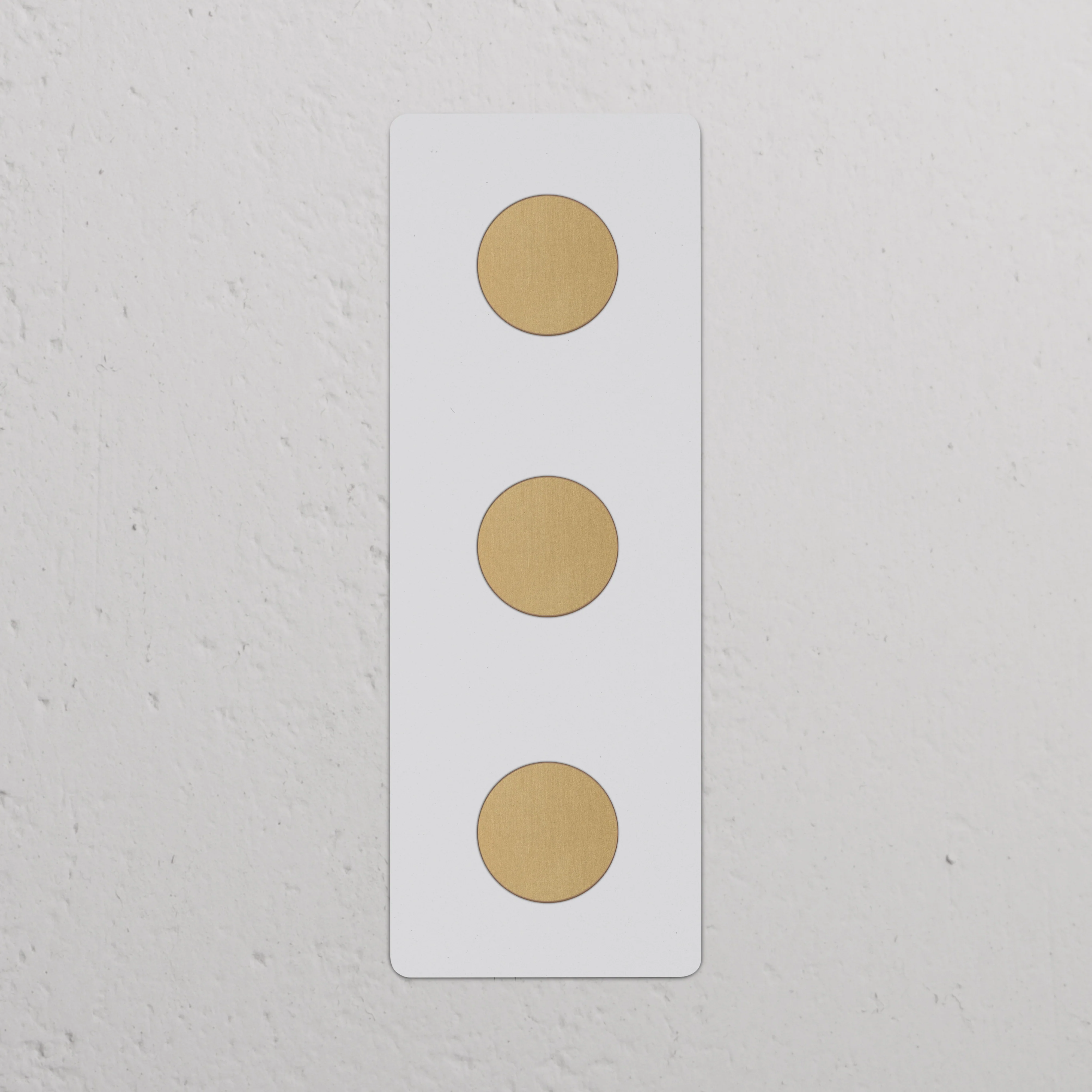 Kew Triple 3x Vertical Dimmer Switch - Paintable Antique Brass - Image 2