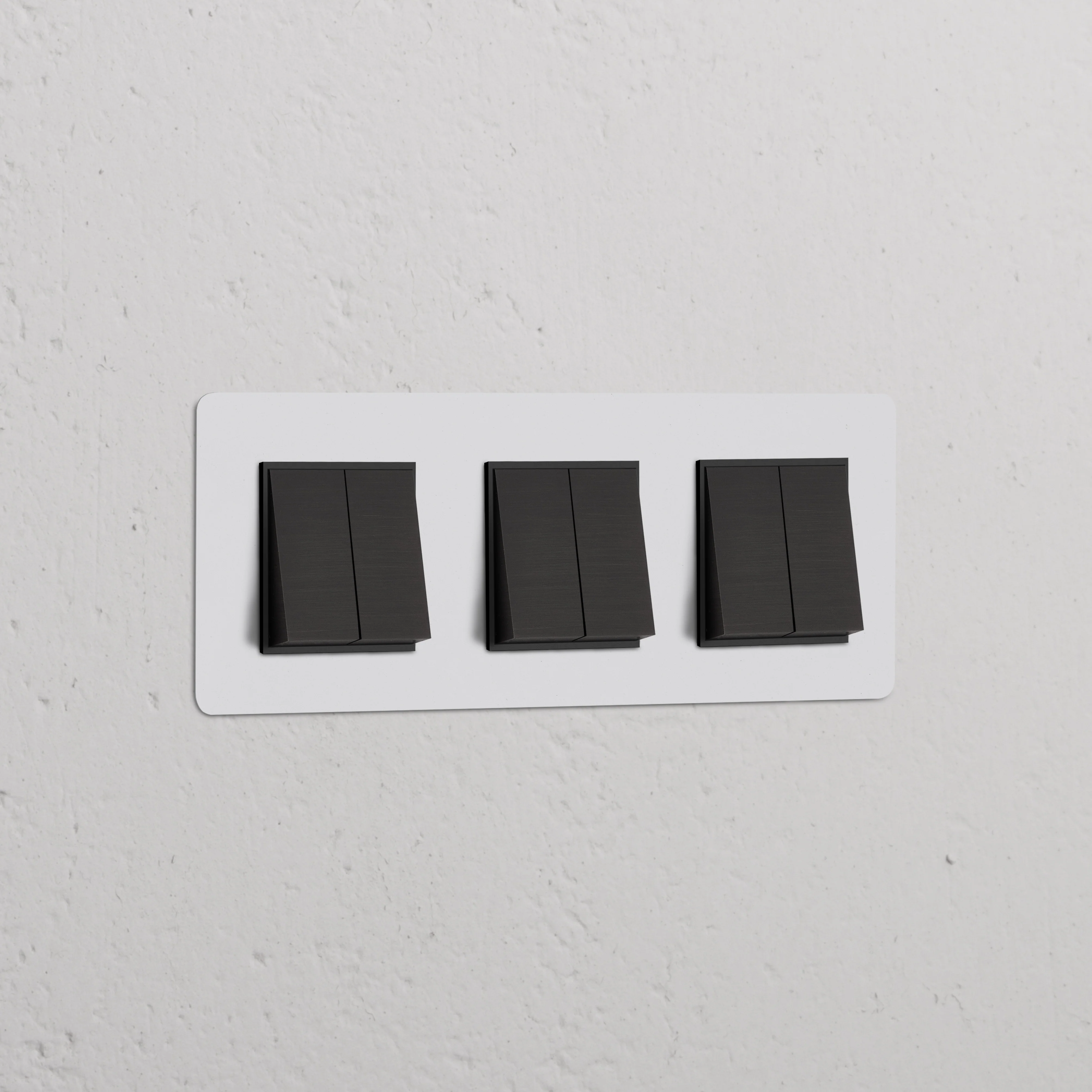Kew Triple 6x Rocker Switch - Paintable Bronze | Black