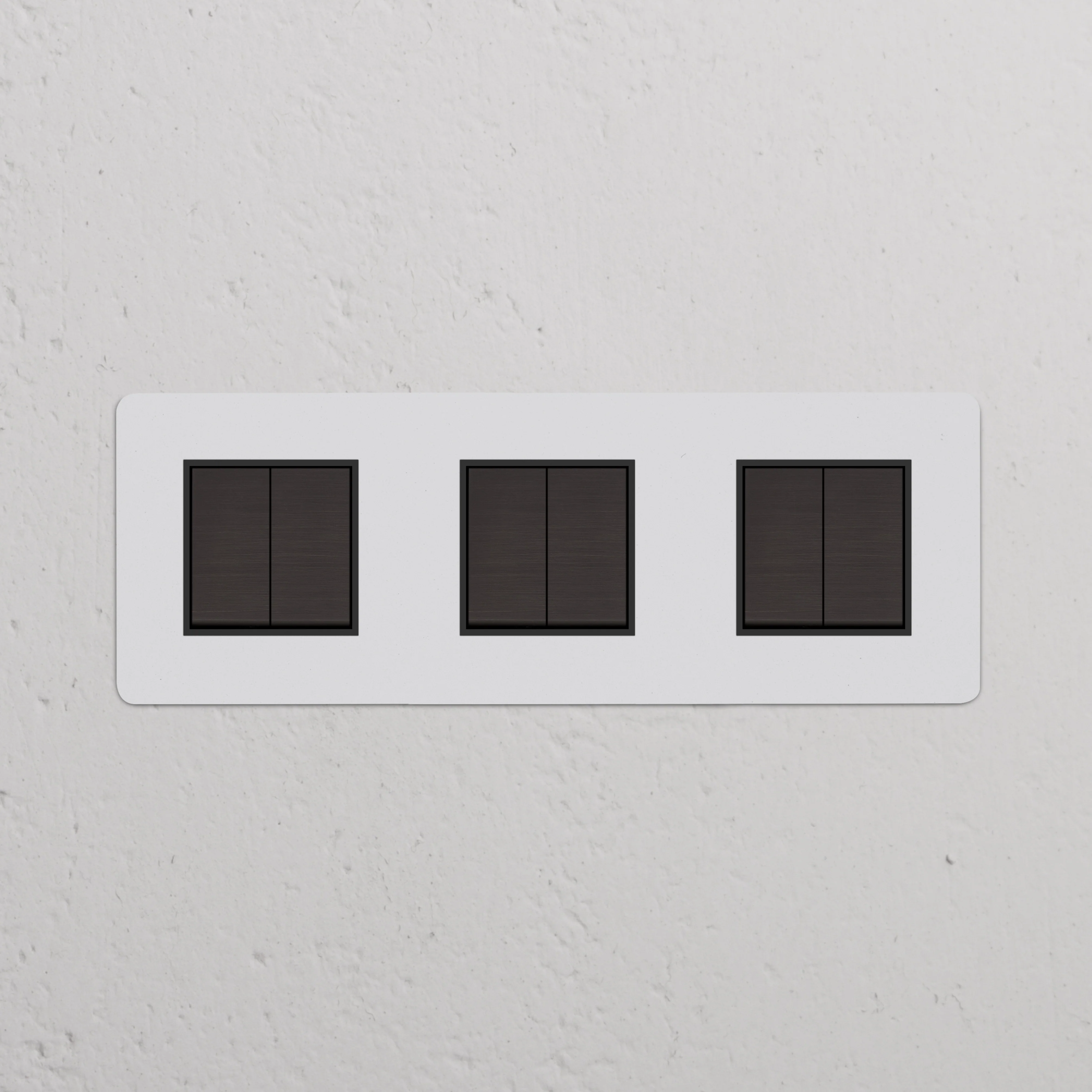 Kew Triple 6x Rocker Switch - Paintable Bronze | Black - Image 2