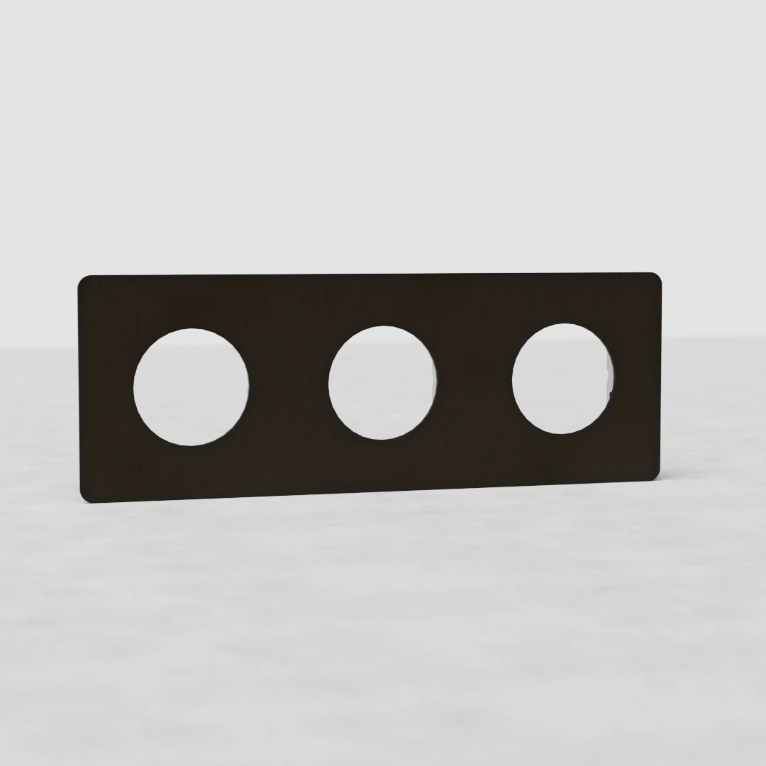Kew Triple Socket Plate - Bronze