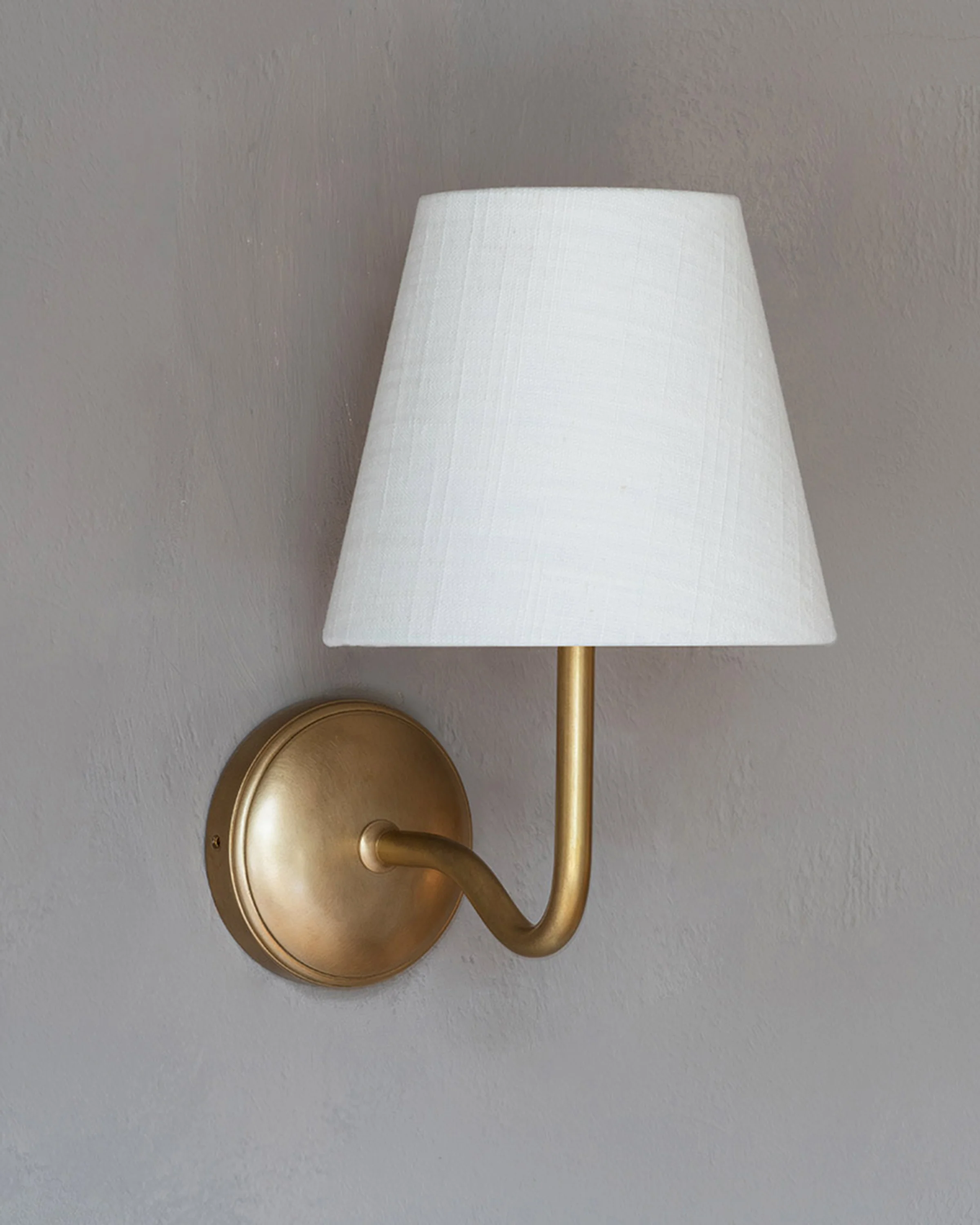 Malvern Medium Wall Light Alabaster White - Antique Brass - Image 2