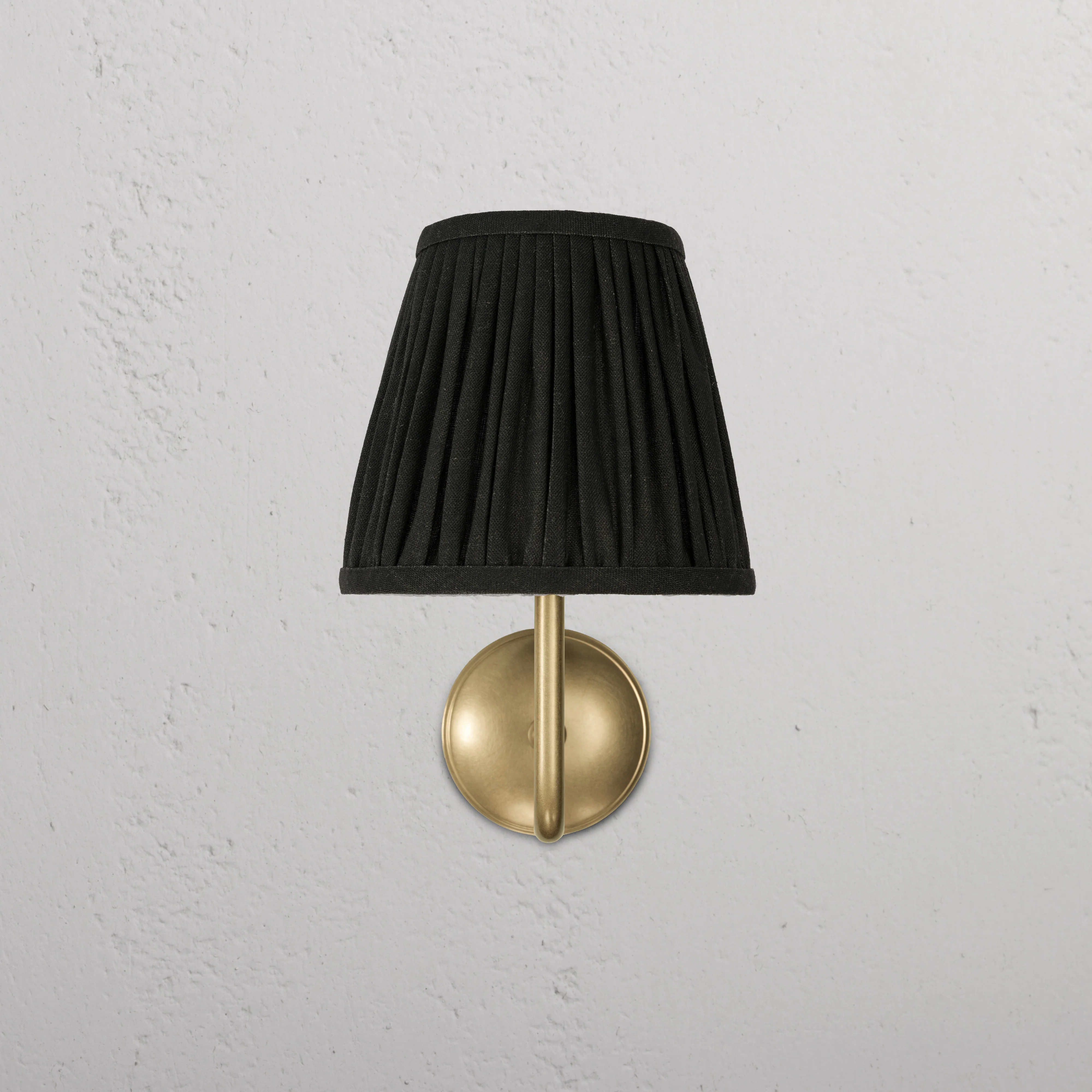 Malvern Medium Wall Light Pleated Deep Green - Antique Brass - Image 2
