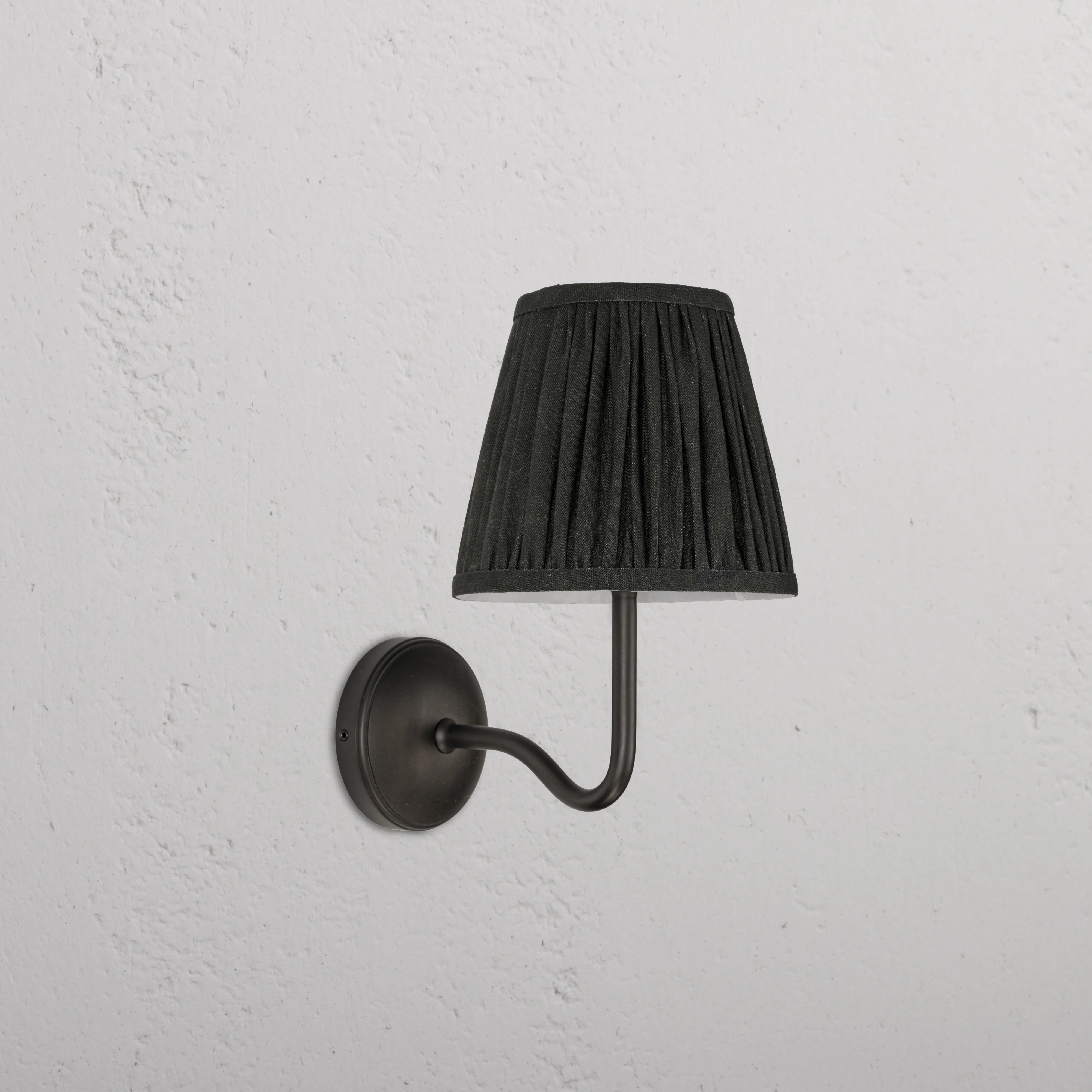 Malvern Medium Wall Light Pleated Deep Green - Bronze 