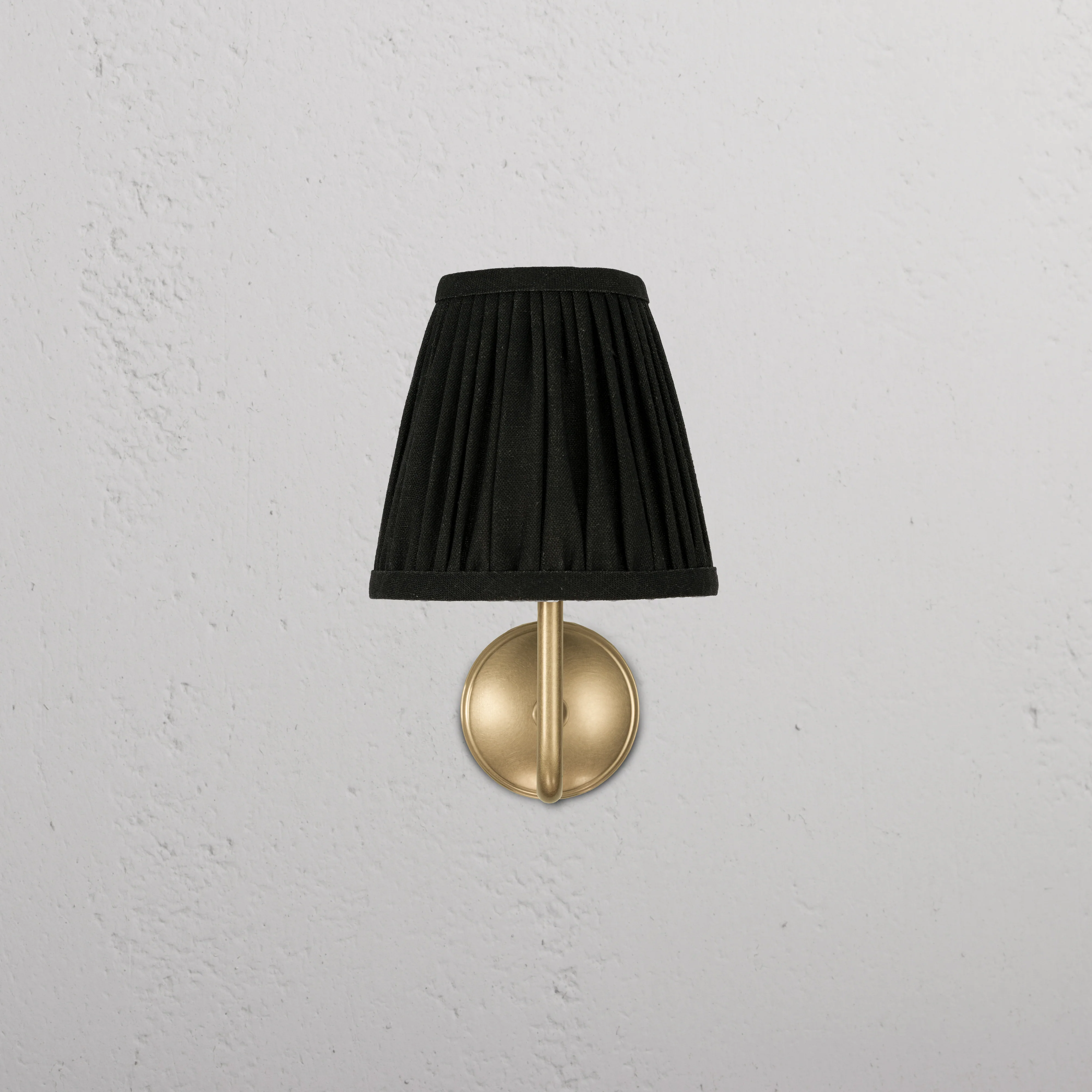 Malvern Small Wall Light Pleated Deep Green - Antique Brass - Image 2