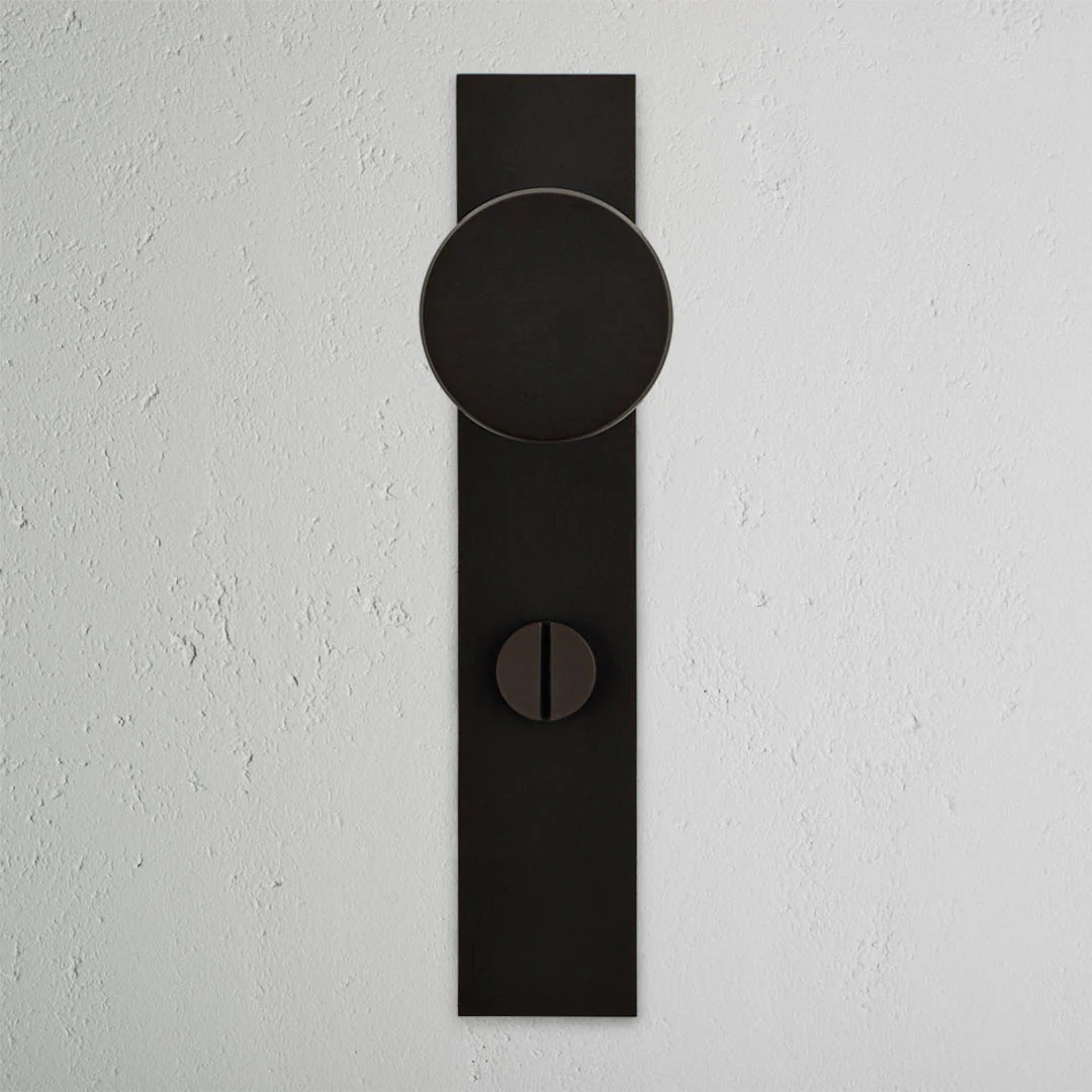 Onslow Long Plate Unsprung Door Handle & Thumbturn – Bronze - Image 2