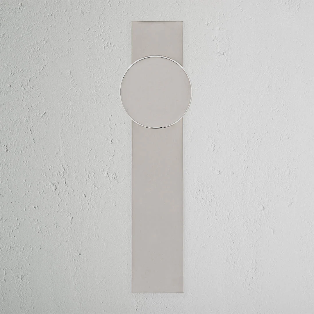 Onslow Long Plate Unsprung Door Knob - Polished Nickel - Image 2