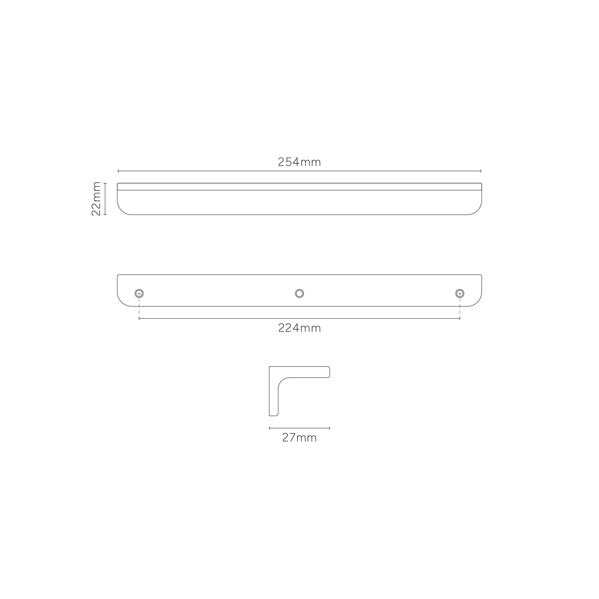 Oxford Cabinet Handle Medium - Polished Nickel - Image 6