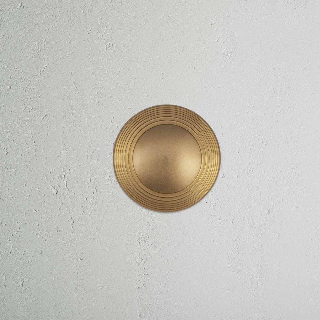 Poplar Fixed Door Knob - Antique Brass - Image 2