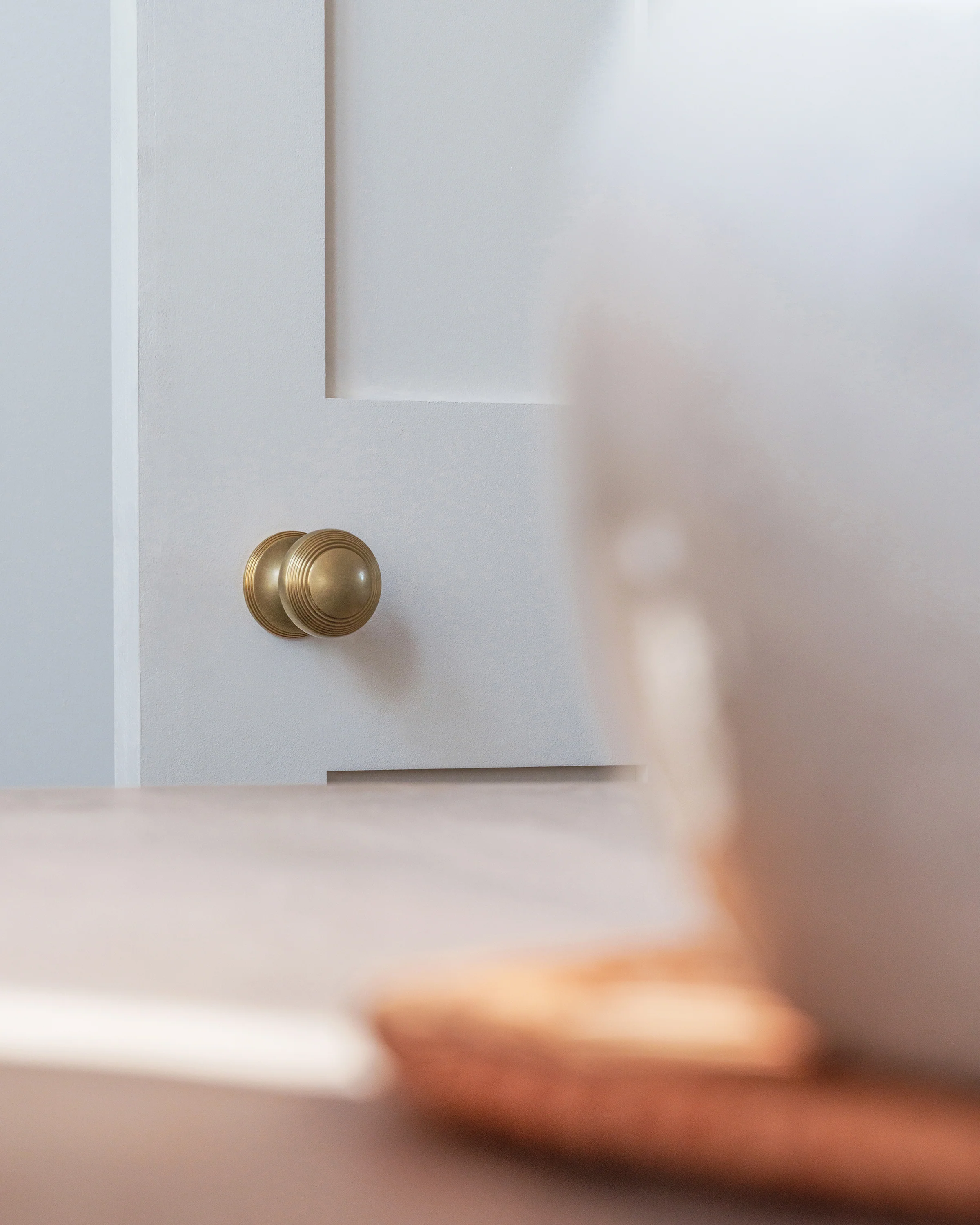 Poplar Sprung Door Knob - Antique Brass - Image 3