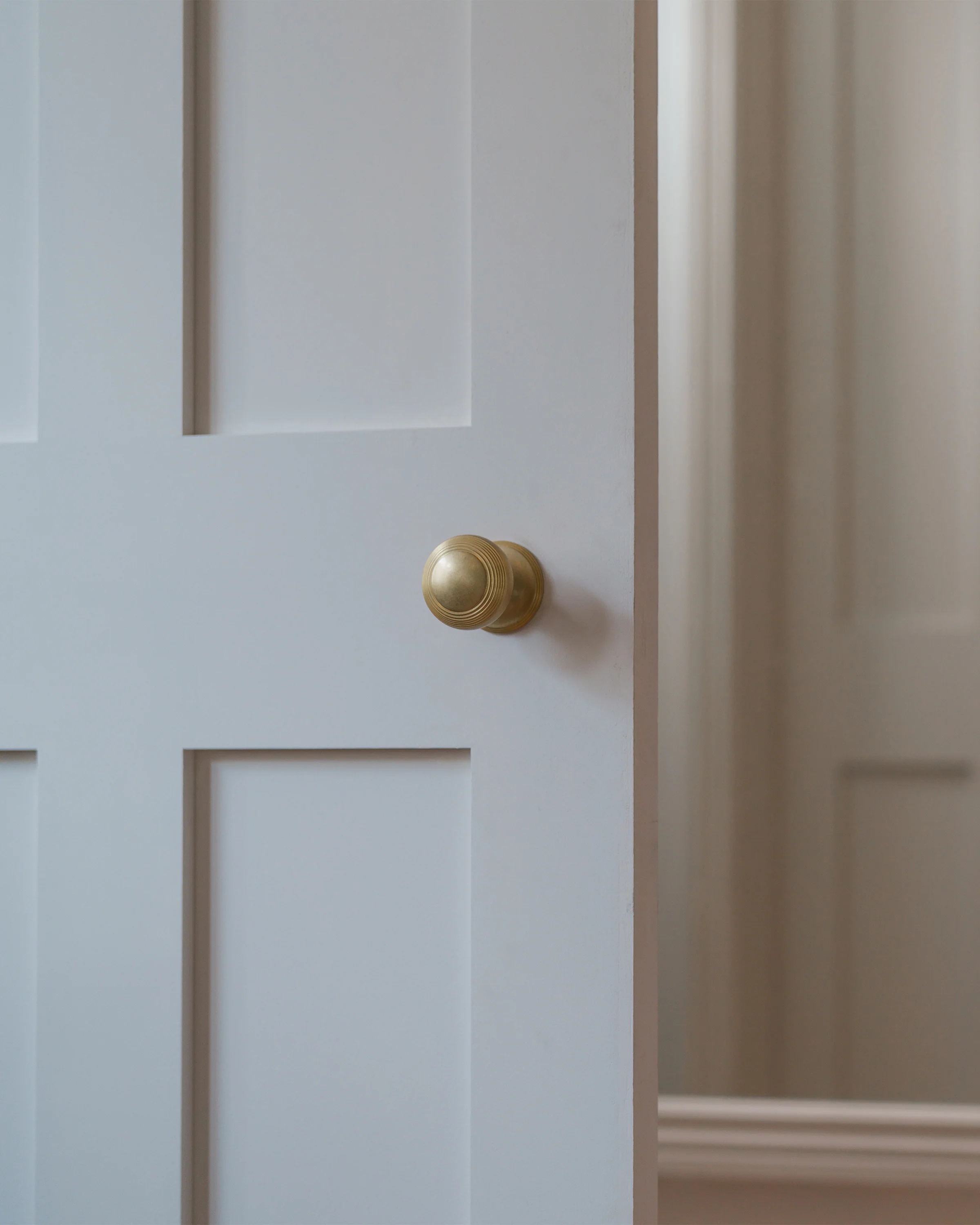 Poplar Sprung Door Knob - Antique Brass - Image 4