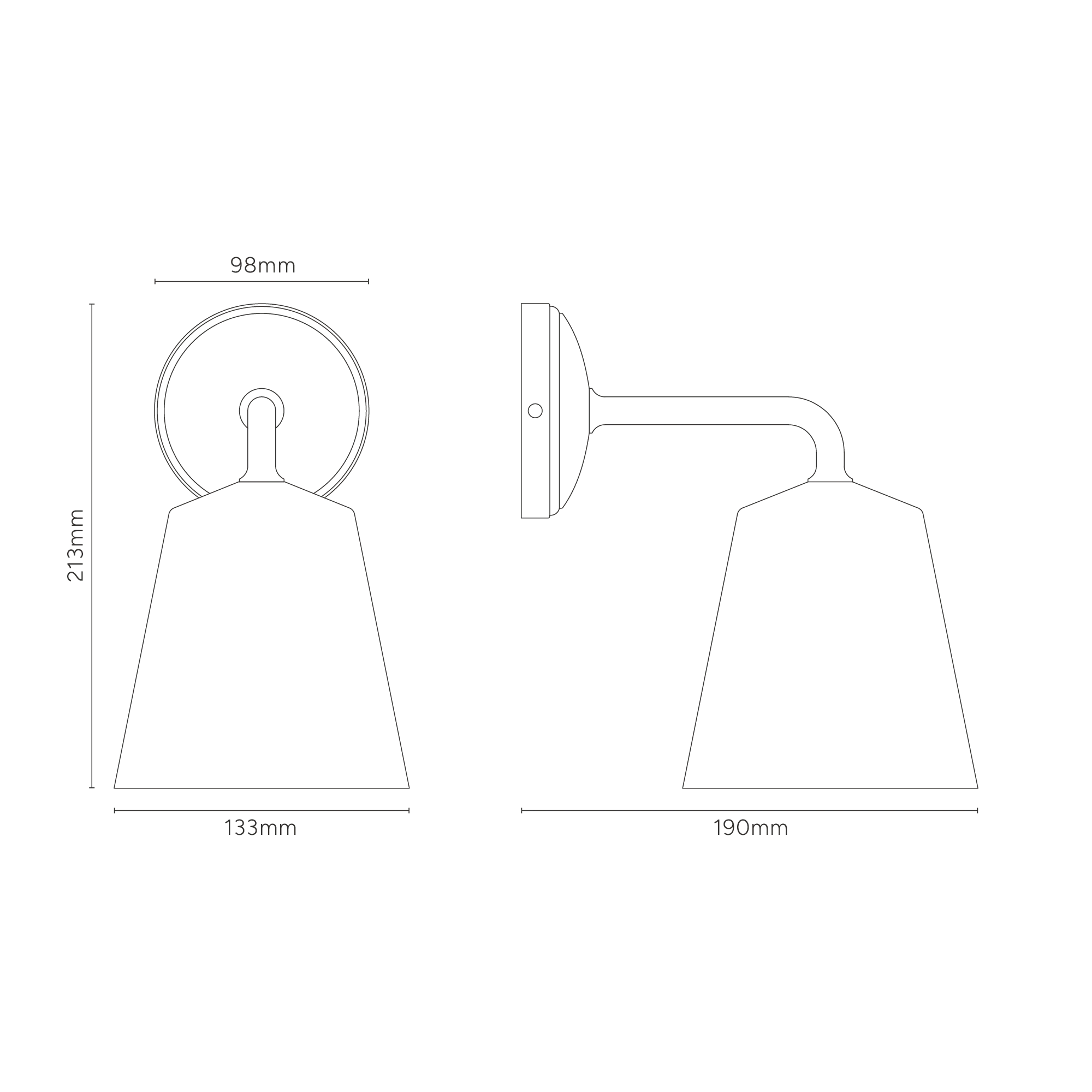 Richmond Medium Wall Light - Bronze - Image 6