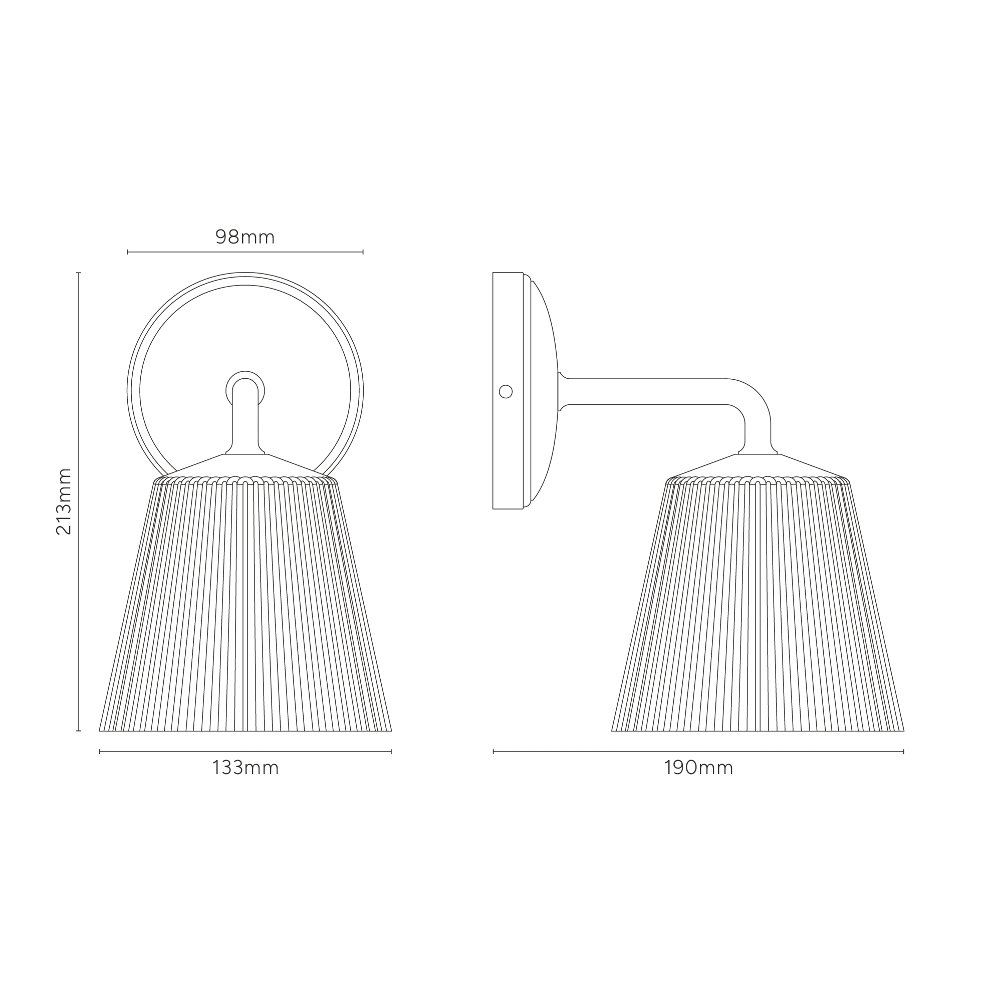 Richmond Medium Wall Light Fluted Glass - Bronze - Image 4