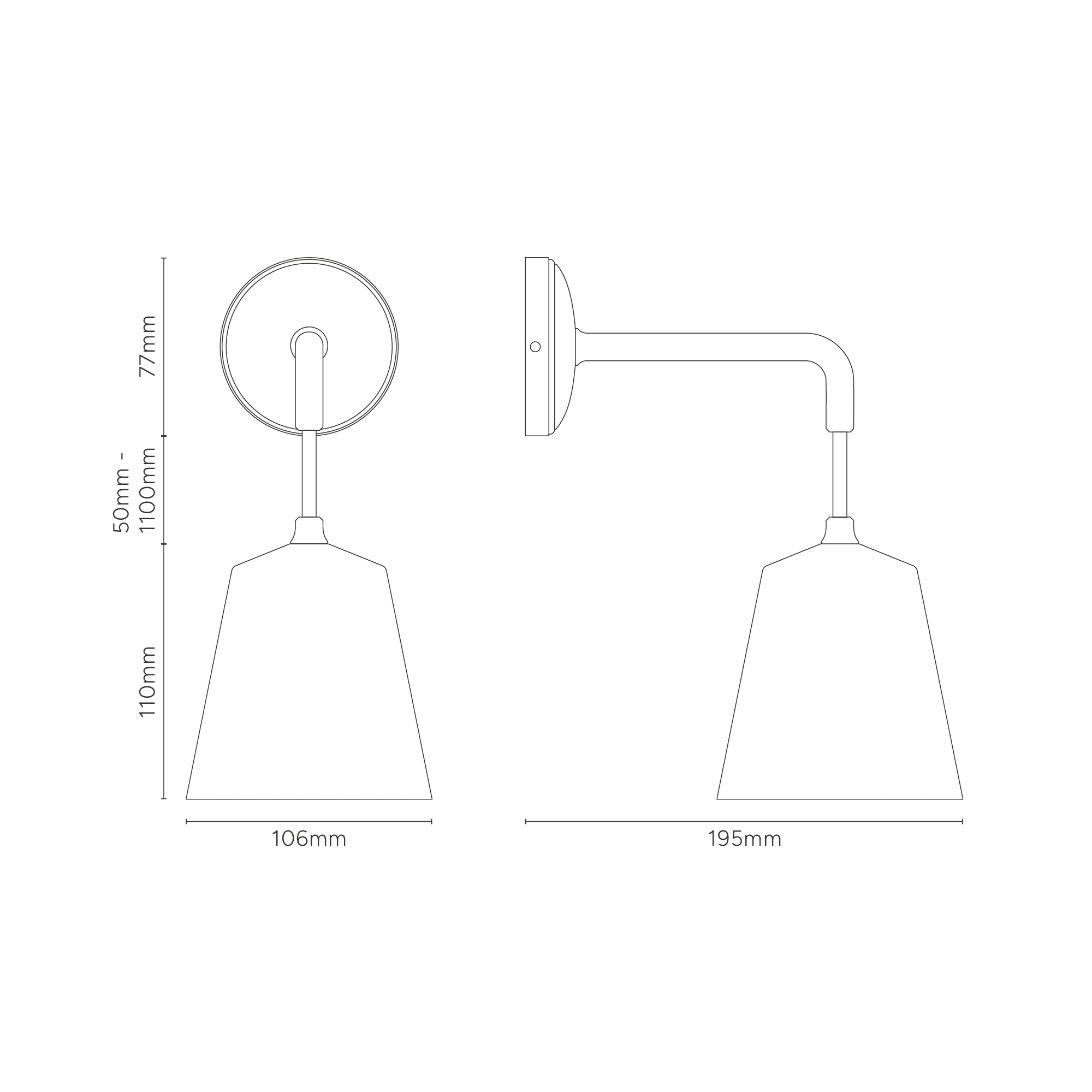 Richmond Small Hanging Wall Light - Polished Nickel - Image 4