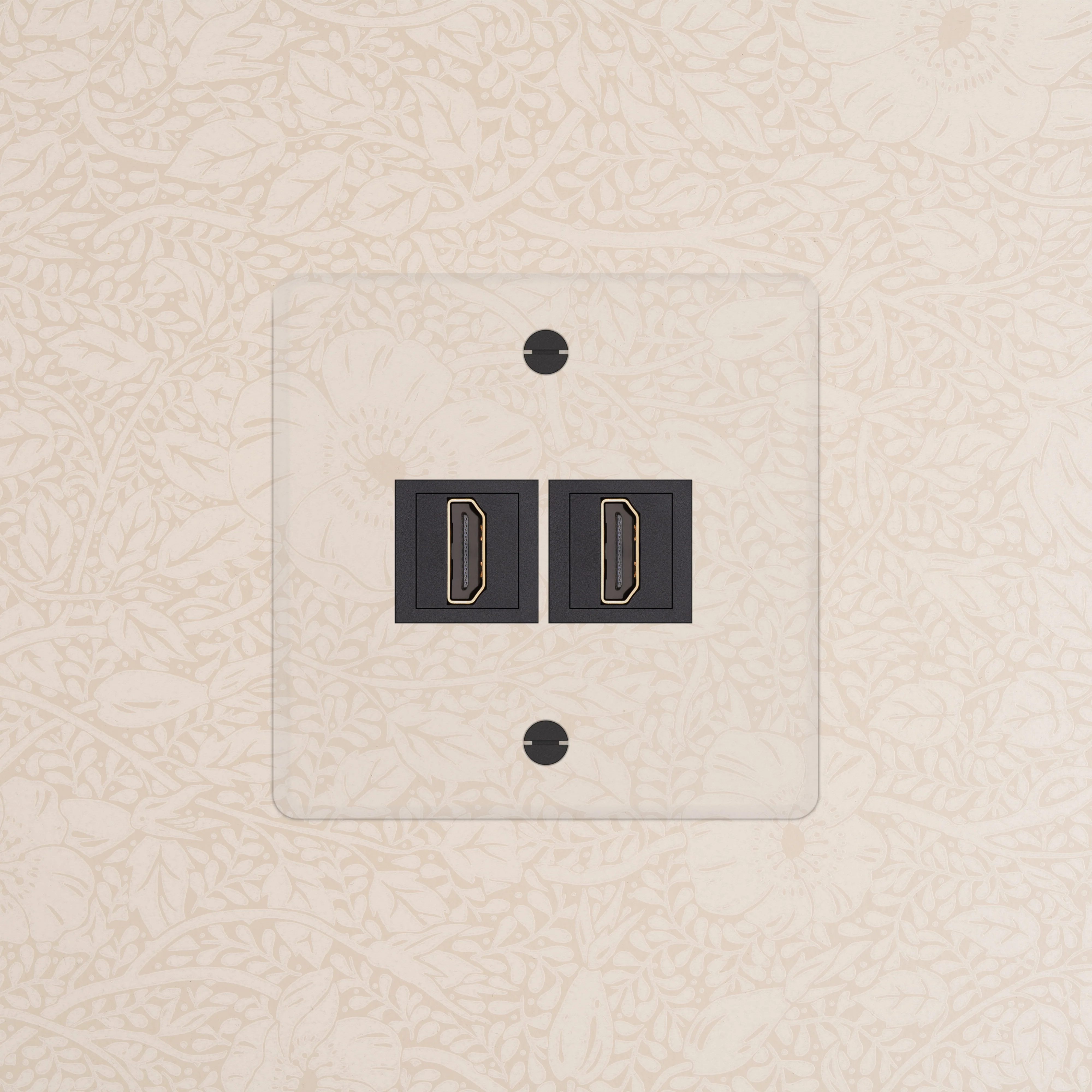 Kew Single 2x HDMI Socket - Clear | Black - Image 2