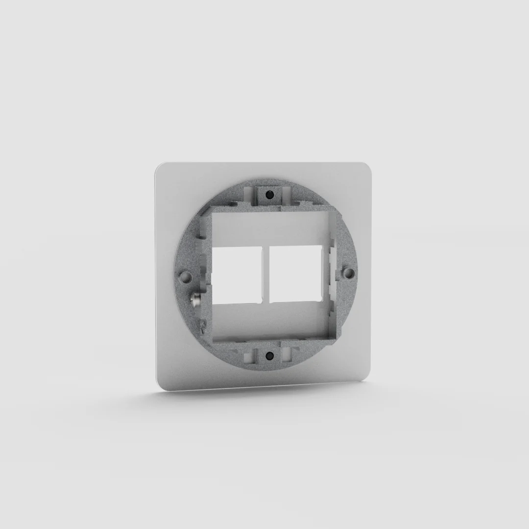 Kew Single 2x Keystone Module Plate - Clear | Black - Image 2