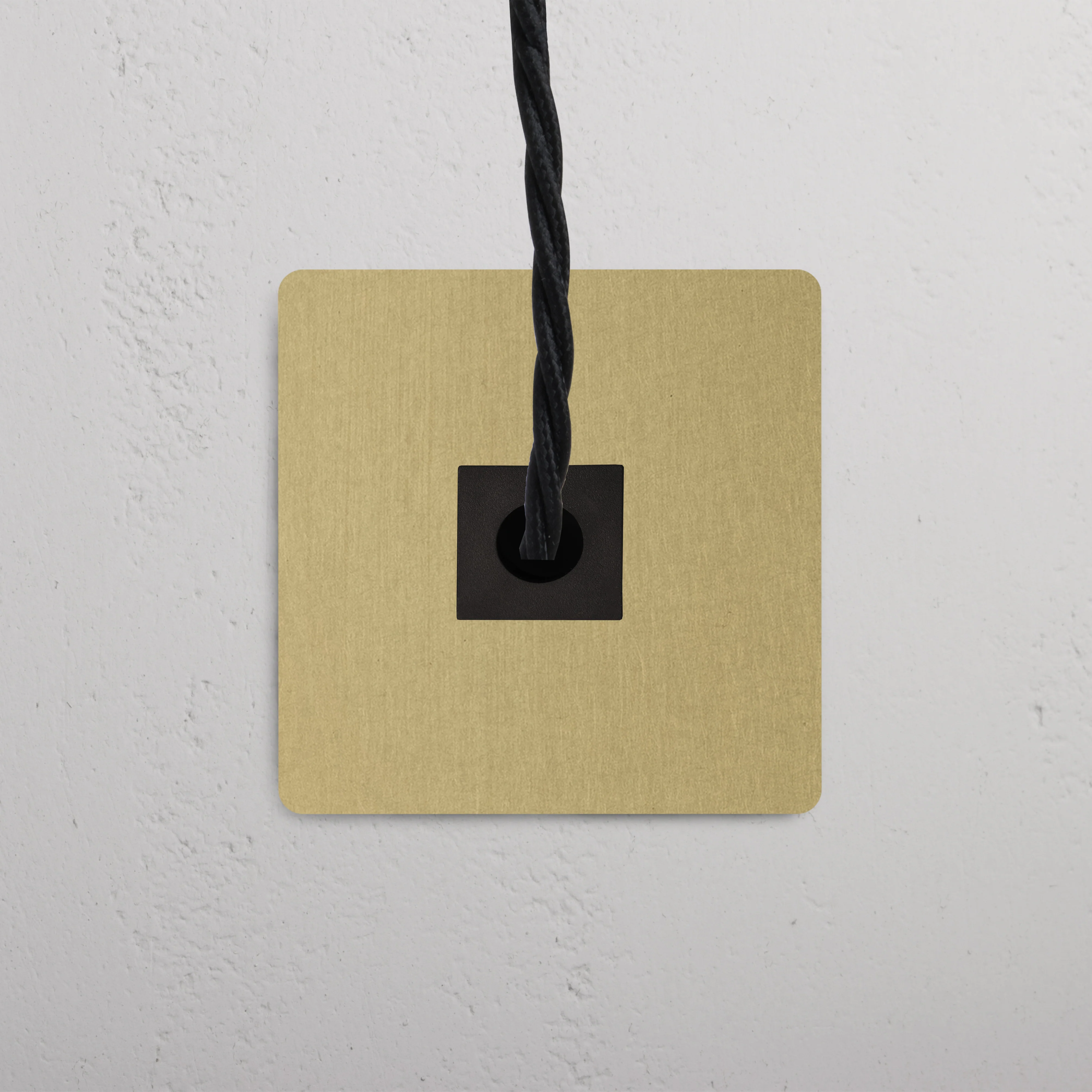Kew Single Cable Outlet - Antique Brass | Black - Image 2