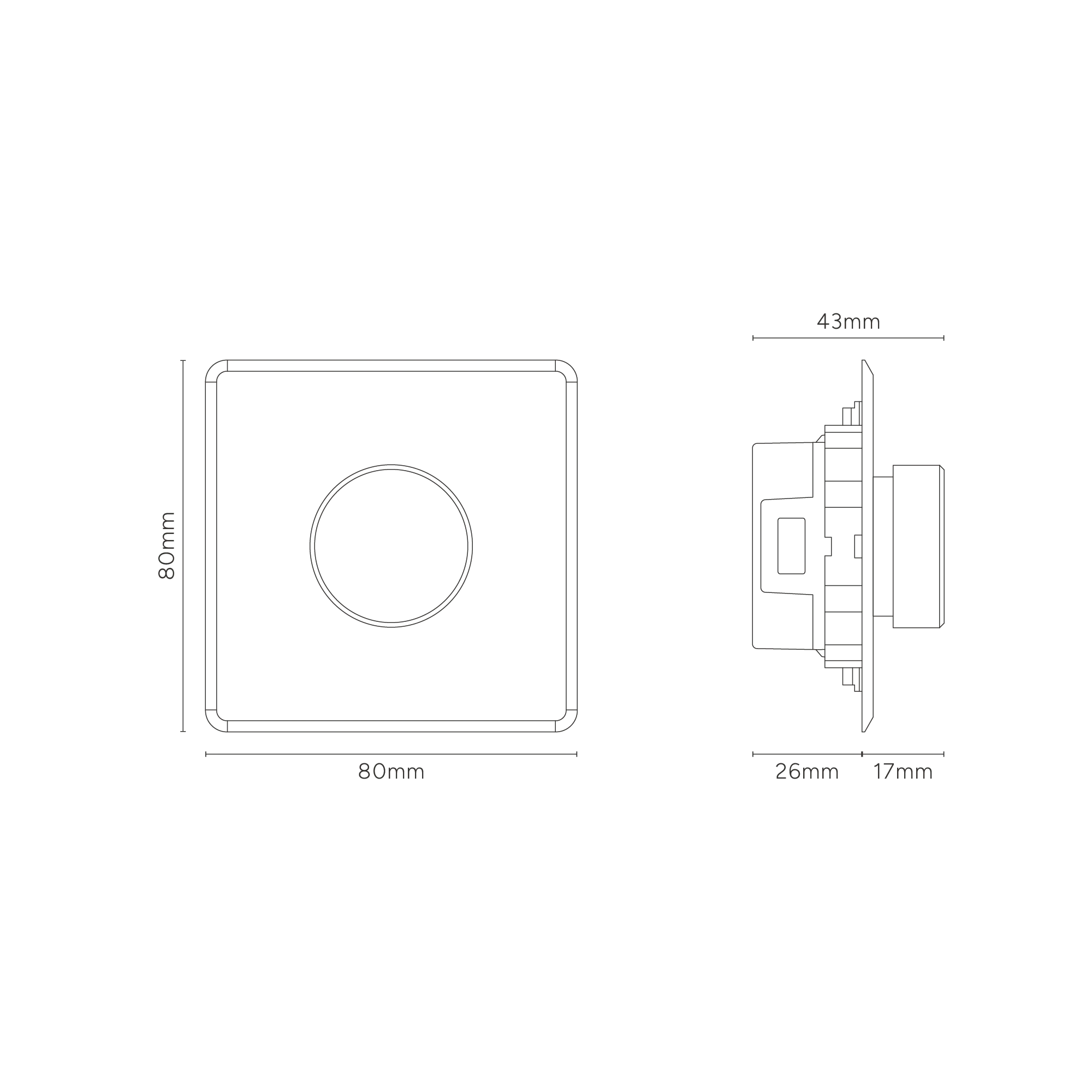 Kew Single Dimmer Switch - Clear Bronze - Image 3