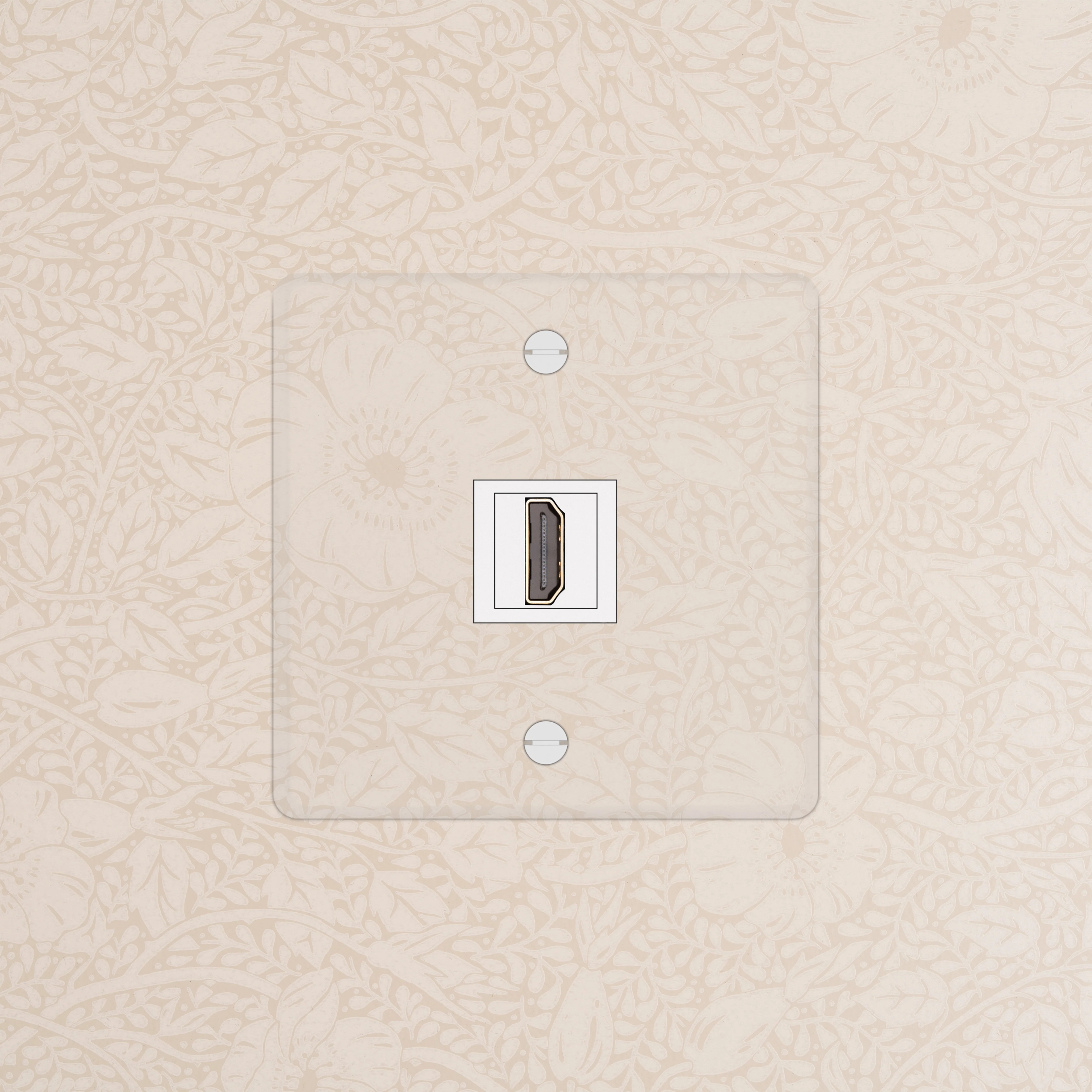 Kew Single HDMI Socket - Clear | White - Image 2