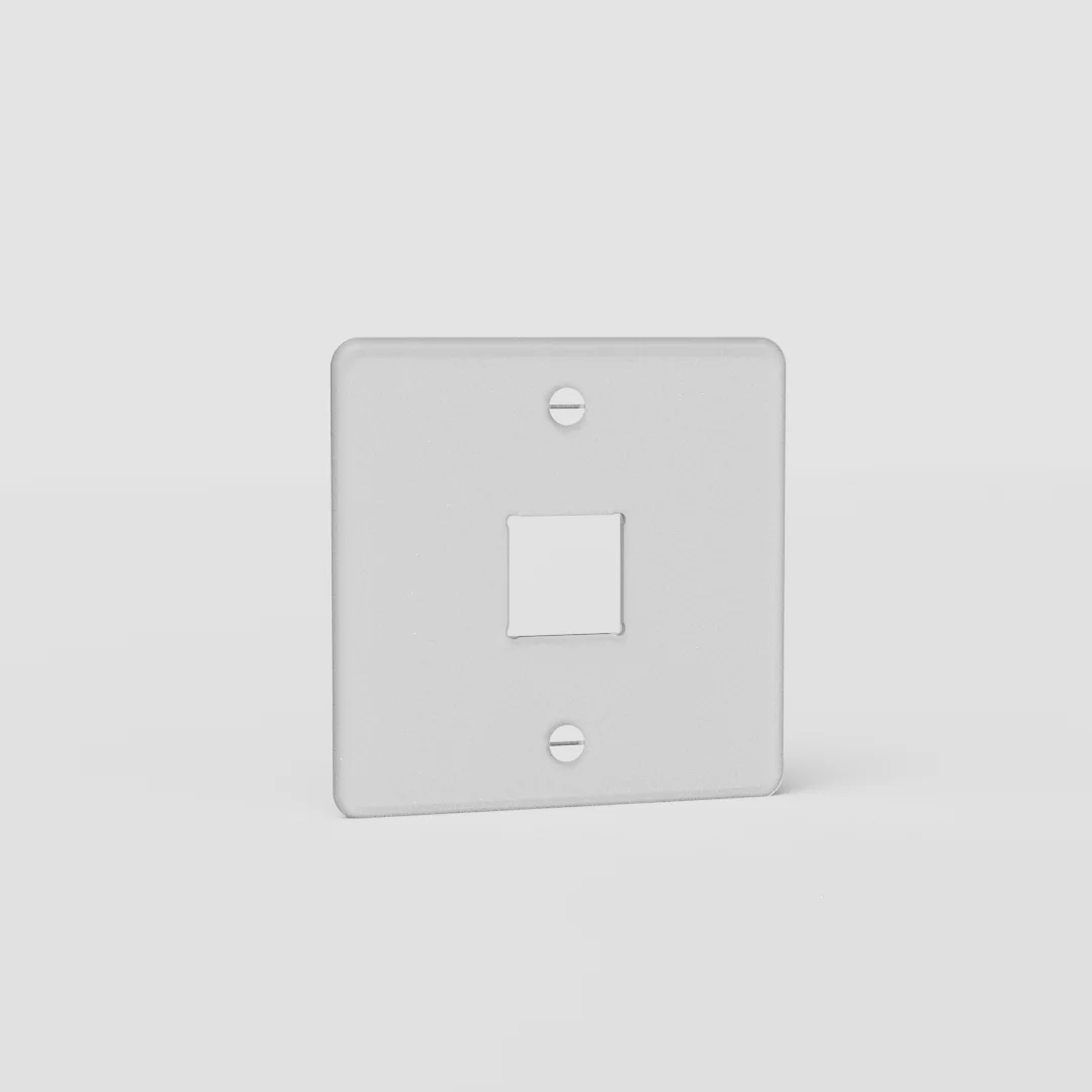 Kew Single Keystone Module Plate - Clear | White