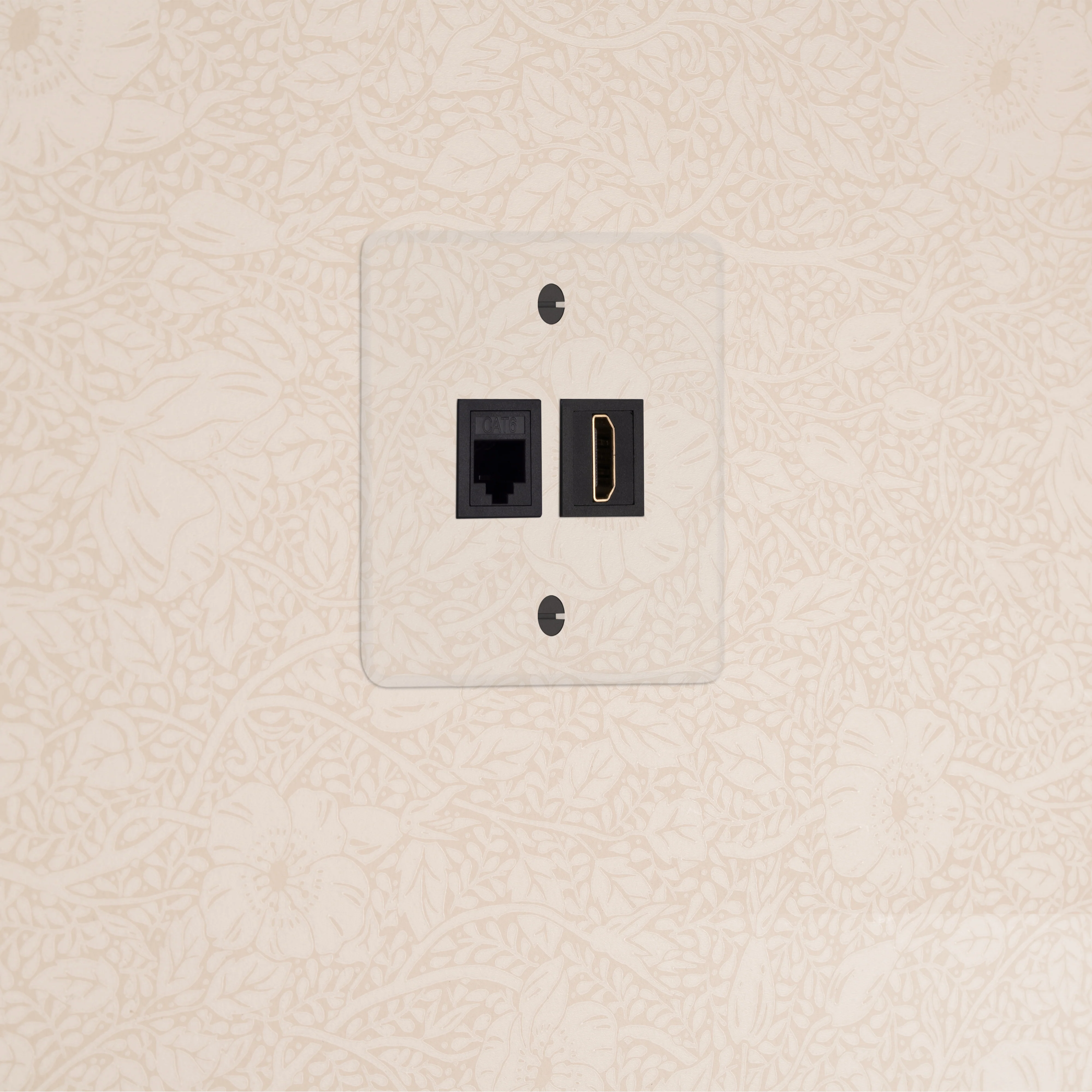 Kew Single RJ45 & HDMI Socket - Clear | Black