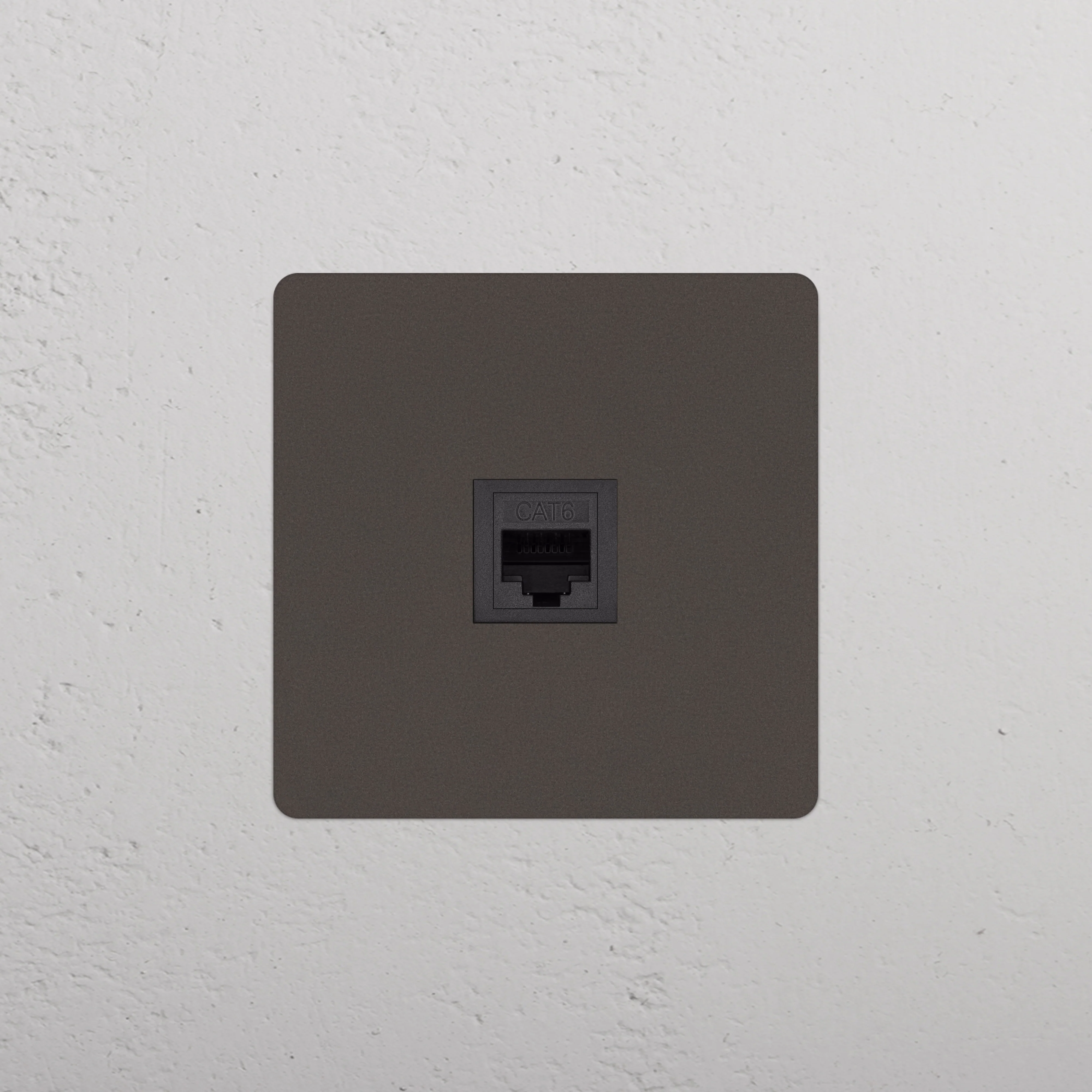 Kew Single RJ45 Socket - Bronze | Black - Image 2