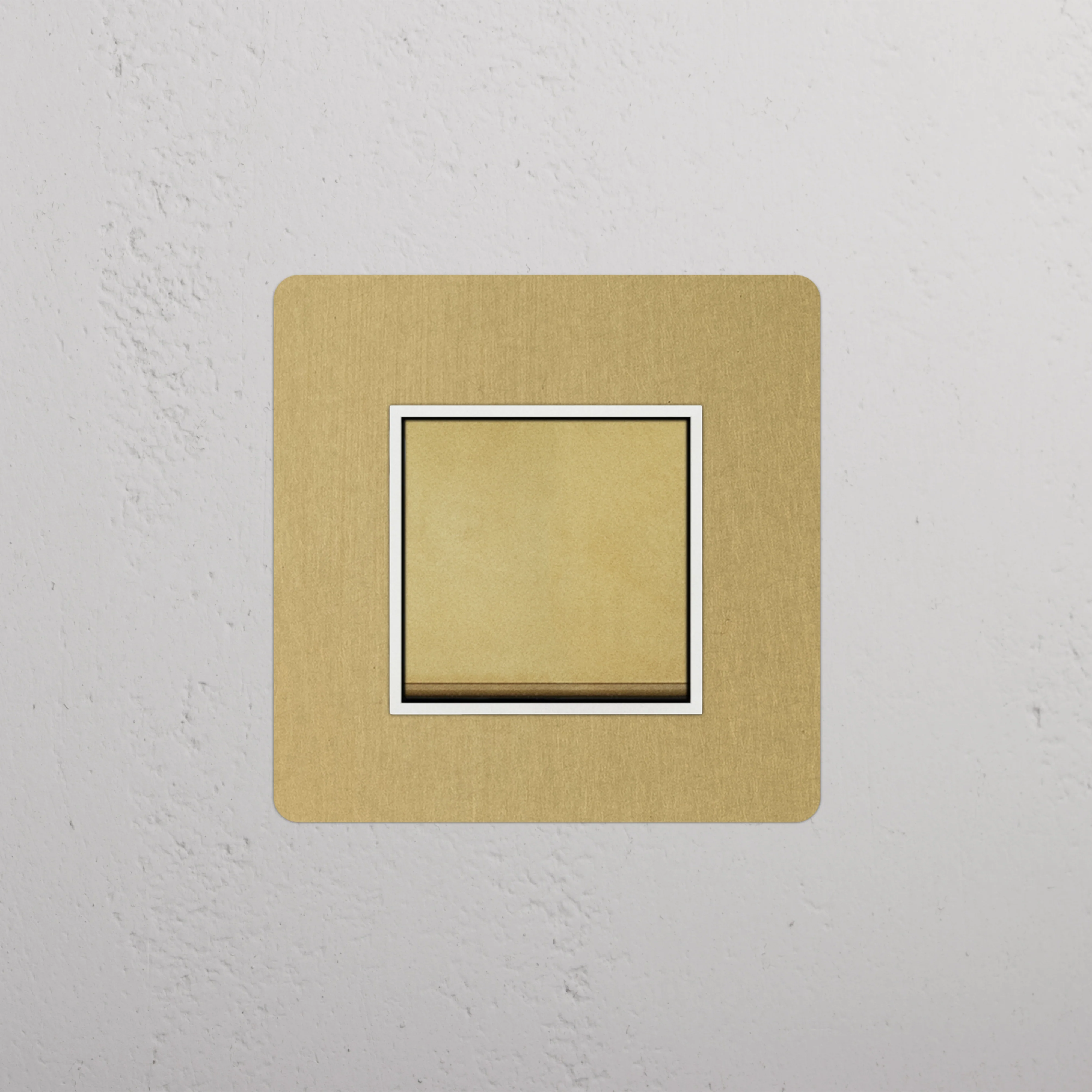 Kew Single Rocker Switch - Antique Brass | White - Image 2